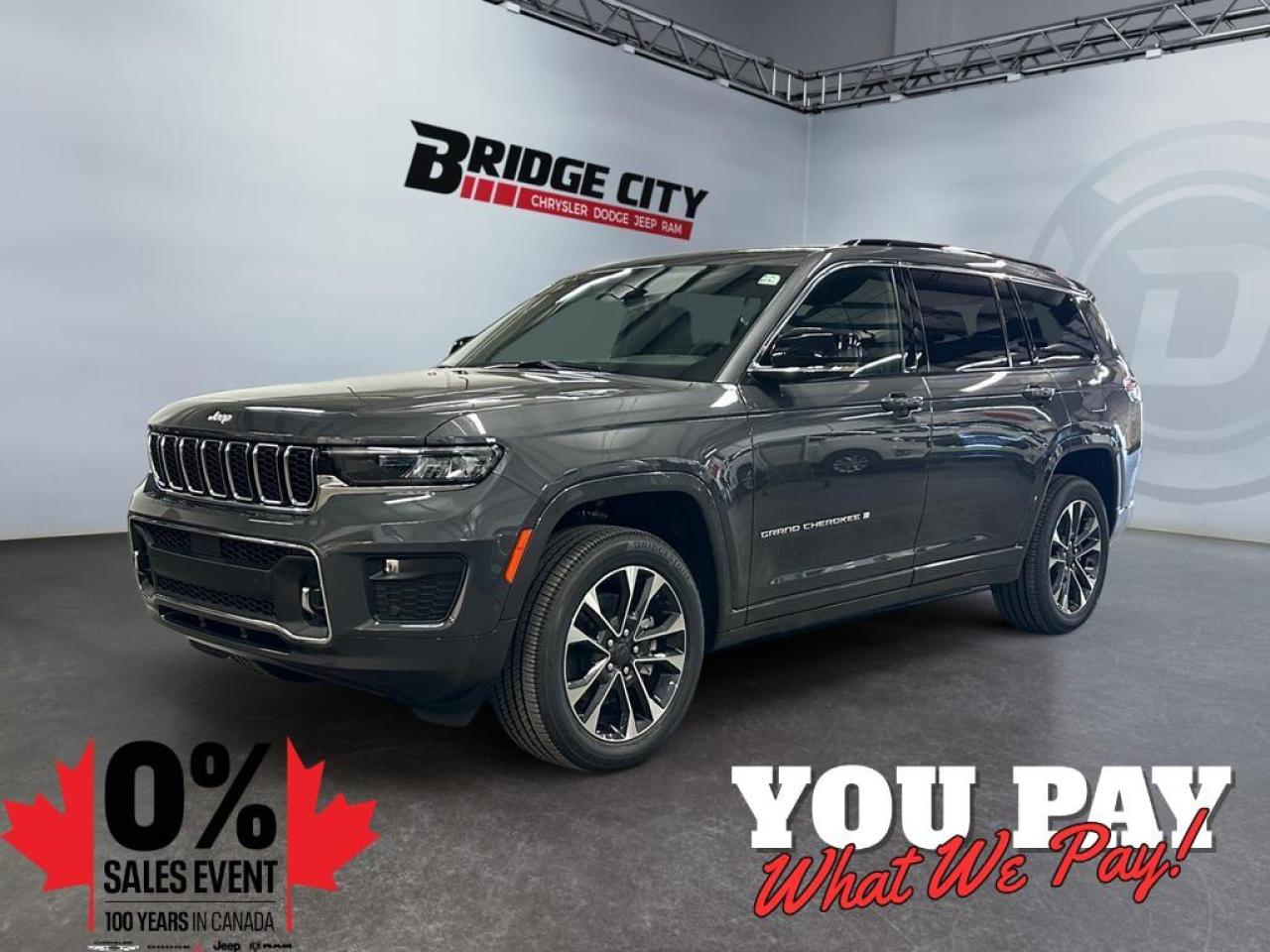 New 2025 Jeep Grand Cherokee L Overland Driver and Passenger Seat Memory and Massage for sale in Lethbridge, AB