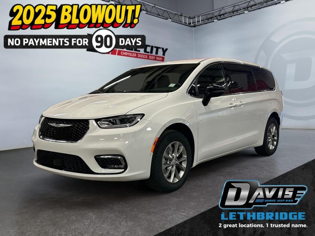 <b>Apple CarPlay, Android Auto, 360 Camera, Synthetic Leather Seats, Heated Seats!<br /> <br /></b><br /> <br /> <br />The 2025 Chrysler Pacifica Select in Bright White delivers refined family-friendly performance with a 3.6L Pentastar VVT V6 engine, Stop/Start technology, and a 9-speed automatic transmission. Its spacious interior features Black Caprice leatherette bucket seats, second-row Stow n Go seating, and a third-row 60/40 split Stow n Go bench, providing versatile seating and cargo options for any journey.<br /><br />Stay connected and entertained with Uconnect 5 on a 10.1-inch touchscreen, Apple CarPlay, Google Android Auto, and a 7-inch full-color customizable driver display. Comfort is enhanced with tri-zone climate control, front heated seats, heated steering wheel, second-row power windows, dual power sliding doors, and a power liftgate for easy access.<br /><br />Safety is a priority with Lane Departure Warning with Lane Keep Assist, Blind-Spot Monitoring, Rear Cross-Path Detection, Forward Collision Warning with Active Braking, Pedestrian Emergency Braking, a 360 Surround-View Camera, and Park-Sense Front and Rear Park Assist. Additional features include remote start, steering wheel-mounted audio controls, and a driver seat with memory settings, making the Pacifica Select the ideal minivan for families.<br /> <br />To apply right now for financing use this link: <a href=https://www.bridgecitychrysler.com/pre-approval/ target=_blank rel=nofollow noopener noreferrer>https://www.bridgecitychrysler.com/pre-approval/</a><br /><br /> <br /><br />As a premier Chrysler, Dodge, Jeep and RAM dealership, Bridge City Chrysler proudly offers an extensive selection of new and used vehicles to meet every drivers needs. Customers across Lethbridge, Fort Macleod, Taber, Claresholm, Coaldale, and beyond trust us for daily vehicle specials, certified service and parts, and a seamless online inventory experience. <br /><br /> With competitive financing options and expert support, we make car buying easy and enjoyable. <br /><br /> Ready to hit the road? Schedule your test drive today at Bridge City Chrysler, your trusted Chrysler, Dodge, Jeep and RAM dealer in Lethbridge, Alberta.<br /><br /> Vehicle pricing offer shown expires 2026-01-31. <br /> Come by and check out our fleet of 80+ used cars and trucks and 120+ new cars and trucks for sale in Lethbridge. o~o