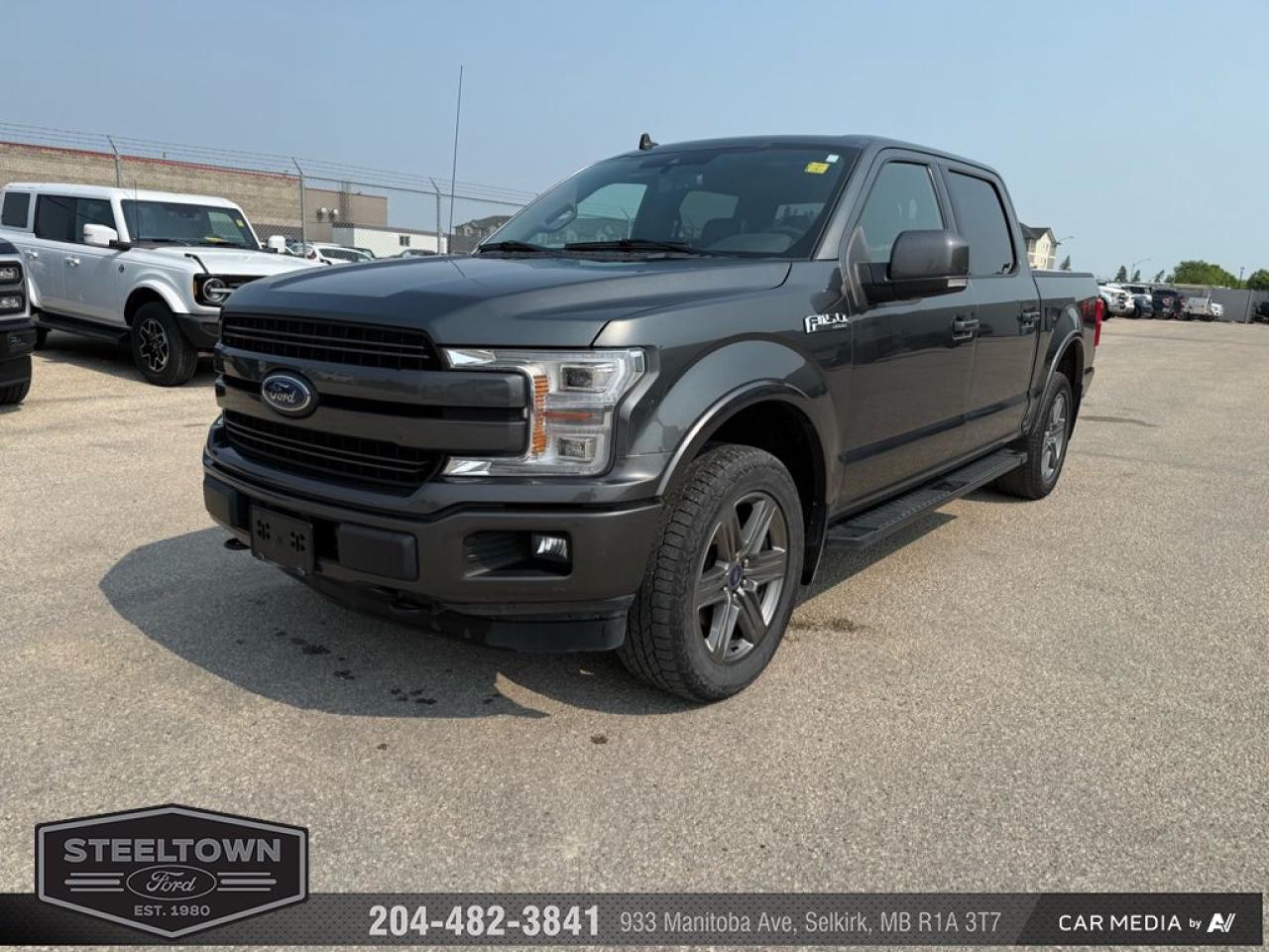 We value your TIME, we wont waste it or your gas is on us!   We offer extended test drives and if you cant make it out to us we will come straight to you!<br><br><br> <br>   The Ford F-Series is the best-selling vehicle in Canada for a reason. Its simply the most trusted pickup for getting the job done. This  2020 Ford F-150 is fresh on our lot in Selkirk. <br> <br>The perfect truck for work or play, this versatile Ford F-150 gives you the power you need, the features you want, and the style you crave! With high-strength, military-grade aluminum construction, this F-150 cuts the weight without sacrificing toughness. The interior design is first class, with simple to read text, easy to push buttons and plenty of outward visibility.This  crew cab 4X4 pickup  has 62,927 kms. Its  grey in colour  . It has an automatic transmission and is powered by a  325HP 2.7L V6 Cylinder Engine.  It may have some remaining factory warranty, please check with dealer for details. <br> To view the original window sticker for this vehicle view this <a href=http://www.windowsticker.forddirect.com/windowsticker.pdf?vin=1FTEW1EP4LFC49953 target=_blank>http://www.windowsticker.forddirect.com/windowsticker.pdf?vin=1FTEW1EP4LFC49953</a>. <br/><br> <br>To apply right now for financing use this link : <a href=http://www.steeltownford.com/?https://CreditOnline.dealertrack.ca/Web/Default.aspx?Token=bf62ebad-31a4-49e3-93be-9b163c26b54c&La target=_blank>http://www.steeltownford.com/?https://CreditOnline.dealertrack.ca/Web/Default.aspx?Token=bf62ebad-31a4-49e3-93be-9b163c26b54c&La</a><br><br> <br/><br> Buy this vehicle now for the lowest bi-weekly payment of <b>$346.87</b> with $0 down for 84 months @ 8.99% APR O.A.C. ( Plus applicable taxes -  Platinum Shield Protection & Tire Warranty included   / Total cost of borrowing $16336   ).  See dealer for details. <br> <br>Family owned and operated in Selkirk for 35 Years.  <br>Steeltown Ford is located just 20 minutes North of the Perimeter Hwy, with an onsite banking center that offers free consultations. <br>Ask about our special dealer rates available through all major banks and credit unions.<br><br><br>Steeltown Ford Protect Plus includes:<br>- Life Time Tire Warranty <br>Cars cost less in Selkirk <br><br>Dealer Permit # 1039<br><br><br> Come by and check out our fleet of 110+ used cars and trucks and 170+ new cars and trucks for sale in Selkirk.  o~o