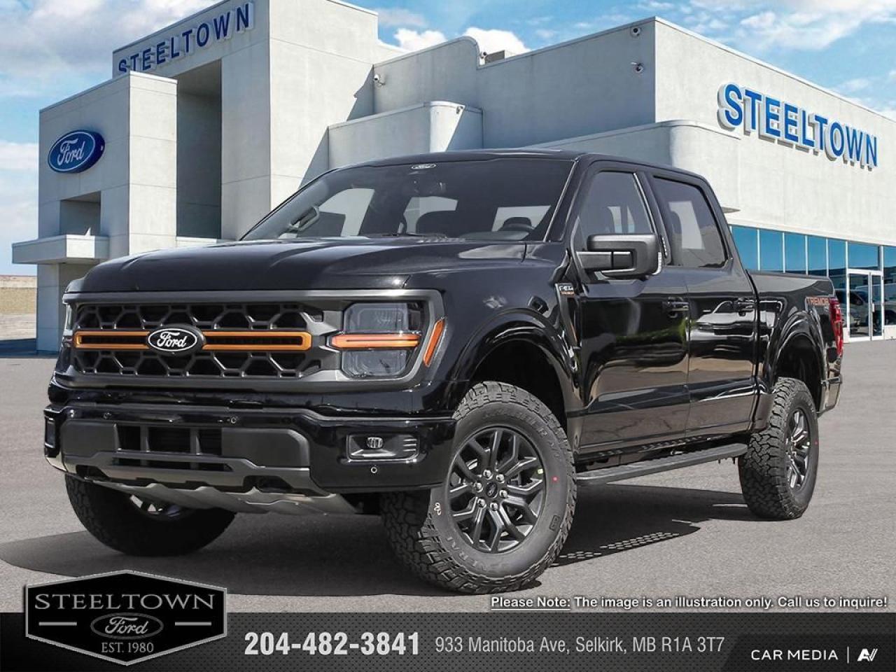 <b>Off-Road Package,  Heated Seats,  Climate Control,  Aluminum Wheels,  Running Boards!</b><br> <br> <br> <br>We value your TIME, we wont waste it or your gas is on us!   We offer extended test drives and if you cant make it out to us we will come straight to you!<br> <br>  This 2025 F-150 is a truck that perfectly fits your needs for work, play, or even both. <br> <br>Just as you mold, strengthen and adapt to fit your lifestyle, the truck you own should do the same. The Ford F-150 puts productivity, practicality and reliability at the forefront, with a host of convenience and tech features as well as rock-solid build quality, ensuring that all of your day-to-day activities are a breeze. Theres one for the working warrior, the long hauler and the fanatic. No matter who you are and what you do with your truck, F-150 doesnt miss.<br> <br> This agate black metallic Crew Cab 4X4 pickup   has an automatic transmission and is powered by a  400HP 3.5L V6 Cylinder Engine.<br> <br> Our F-150s trim level is Tremor. Upgrading to this Ford F-150 Tremor is a great choice as it comes loaded with exclusive aluminum wheels, a performance off-road suspension, a dual stainless steel exhaust with black tip, front fog lights, remote keyless entry and remote engine start, Ford Co-Pilot360 that features lane keep assist, pre-collision assist and automatic emergency braking. Enhanced features include body colored exterior accents, SYNC 4 with enhanced voice recognition, Apple CarPlay and Android Auto, FordPass Connect 4G LTE, steering wheel mounted cruise control, a powerful audio system, trailer hitch and sway control, cargo box lights, power door locks and a rear view camera to help when backing out of a tight spot. This vehicle has been upgraded with the following features: Off-road Package,  Heated Seats,  Climate Control,  Aluminum Wheels,  Running Boards,  Remote Start,  Sync. <br><br> View the original window sticker for this vehicle with this url <b><a href=http://www.windowsticker.forddirect.com/windowsticker.pdf?vin=1FTFW4L8XSFB32944 target=_blank>http://www.windowsticker.forddirect.com/windowsticker.pdf?vin=1FTFW4L8XSFB32944</a></b>.<br> <br>To apply right now for financing use this link : <a href=http://www.steeltownford.com/?https://CreditOnline.dealertrack.ca/Web/Default.aspx?Token=bf62ebad-31a4-49e3-93be-9b163c26b54c&La target=_blank>http://www.steeltownford.com/?https://CreditOnline.dealertrack.ca/Web/Default.aspx?Token=bf62ebad-31a4-49e3-93be-9b163c26b54c&La</a><br><br> <br/> Total  rebate of $6000 is reflected in the price.   Incentives expire 2025-06-30.  See dealer for details. <br> <br>Family owned and operated in Selkirk for 35 Years.  <br>Steeltown Ford is located just 20 minutes North of the Perimeter Hwy, with an onsite banking center that offers free consultations. <br>Ask about our special dealer rates available through all major banks and credit unions.<br>Dealer retains all rebates, plus taxes, govt fees and Steeltown Protect Plus.<br>Steeltown Ford Protect Plus includes:<br>- Life Time Tire Warranty <br>Dealer Permit # 1039<br><br><br> Come by and check out our fleet of 100+ used cars and trucks and 170+ new cars and trucks for sale in Selkirk.  o~o