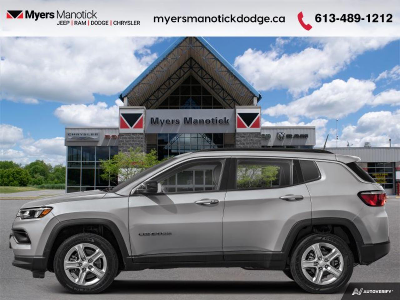 <b>Heated Steering Wheel, Remote Start, Climate Control, Proximity Key, Heated Seats, LED Lights, Lane Keep Assist, Lane Departure Warning, Forward Collision Alert, Rear Camera</b><br> <br> <br> <br>Call 613-489-1212 to speak to our friendly sales staff today, or come by the dealership!<br> <br>  Elevate your driving experience with this 2025 Jeep Compass, with advanced tech and a slew of great standard features. <br> <br>Keeping with quintessential Jeep engineering, this 2025 Compass sports a striking exterior design, with an extremely refined interior, loaded with the latest and greatest safety, infotainment and convenience technology. This SUV also has the off-road prowess to booth, with rugged build quality and great reliability to ensure that you get to your destination and back, as many times as you want. <br> <br> This silver zynith metallic SUV  has an automatic transmission.<br> <br> Our Compasss trim level is North. This Compass North steps things up with a heated steering wheel, dual-zone climate control, remote engine start, roof rack rails, front fog lamps and cornering headlamps, in addition to heated front seats, a 10.1-inch infotainment screen powered by Uconnect 5 with Apple CarPlay and Android Auto, push button start, air conditioning, cruise control with steering wheel controls, and front and rear cupholders. Safety features also include lane keeping assist with lane departure warning, forward collision warning with active braking, driver monitoring alert, and a rearview camera.<br><br> View the original window sticker for this vehicle with this url <b><a href=http://www.chrysler.com/hostd/windowsticker/getWindowStickerPdf.do?vin=3C4NJDBN8ST604355 target=_blank>http://www.chrysler.com/hostd/windowsticker/getWindowStickerPdf.do?vin=3C4NJDBN8ST604355</a></b>.<br> <br>To apply right now for financing use this link : <a href=https://CreditOnline.dealertrack.ca/Web/Default.aspx?Token=3206df1a-492e-4453-9f18-918b5245c510&Lang=en target=_blank>https://CreditOnline.dealertrack.ca/Web/Default.aspx?Token=3206df1a-492e-4453-9f18-918b5245c510&Lang=en</a><br><br> <br/>   <br> Buy this vehicle now for the lowest weekly payment of <b>$147.00</b> with $0 down for 96 months @ 4.99% APR O.A.C. ( Plus applicable taxes -  $1199  fees included in price    ).  Incentives expire 2025-06-30.  See dealer for details. <br> <br>If youre looking for a Dodge, Ram, Jeep, and Chrysler dealership in Ottawa that always goes above and beyond for you, visit Myers Manotick Dodge today! Were more than just great cars. We provide the kind of world-class Dodge service experience near Kanata that will make you a Myers customer for life. And with fabulous perks like extended service hours, our 30-day tire price guarantee, the Myers No Charge Engine/Transmission for Life program, and complimentary shuttle service, its no wonder were a top choice for drivers everywhere. Get more with Myers!<br> Come by and check out our fleet of 40+ used cars and trucks and 60+ new cars and trucks for sale in Manotick.  o~o