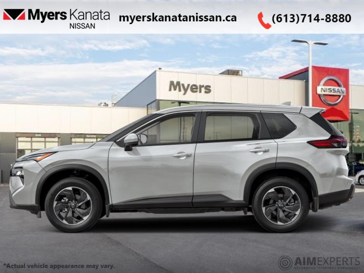 <b>Moonroof,  Power Liftgate,  Adaptive Cruise Control,  Alloy Wheels,  Heated Seats!</b><br> <br> <br> <br>  Generous cargo space and amazing flexibility mean this 2025 Rogue has space for all of lifes adventures. <br> <br>Nissan was out for more than designing a good crossover in this 2025 Rogue. They were designing an experience. Whether your adventure takes you on a winding mountain path or finding the secrets within the city limits, this Rogue is up for it all. Spirited and refined with space for all your cargo and the biggest personalities, this Rogue is an easy choice for your next family vehicle.<br> <br> This brilliant silver metallic SUV  has an automatic transmission.<br> <br> Our Rogues trim level is SV Moonroof. Rogue SV steps things up with a power moonroof, a power liftgate for rear cargo access, adaptive cruise control and ProPilot Assist. Also standard include heated front heats, a heated leather steering wheel, mobile hotspot internet access, proximity key with remote engine start, dual-zone climate control, and an 8-inch infotainment screen with NissanConnect, Apple CarPlay, and Android Auto. Safety features also include lane departure warning, blind spot detection, front and rear collision mitigation, and rear parking sensors. This vehicle has been upgraded with the following features: Moonroof,  Power Liftgate,  Adaptive Cruise Control,  Alloy Wheels,  Heated Seats,  Heated Steering Wheel,  Mobile Hotspot. <br><br> <br/>    3.74% financing for 84 months. <br> Payments from <b>$596.69</b> monthly with $0 down for 84 months @ 3.74% APR O.A.C. ( Plus applicable taxes -  $621 Administration fee included. Licensing not included.    ).  Incentives expire 2025-06-30.  See dealer for details. <br> <br><br> Come by and check out our fleet of 60+ used cars and trucks and 140+ new cars and trucks for sale in Kanata.  o~o
