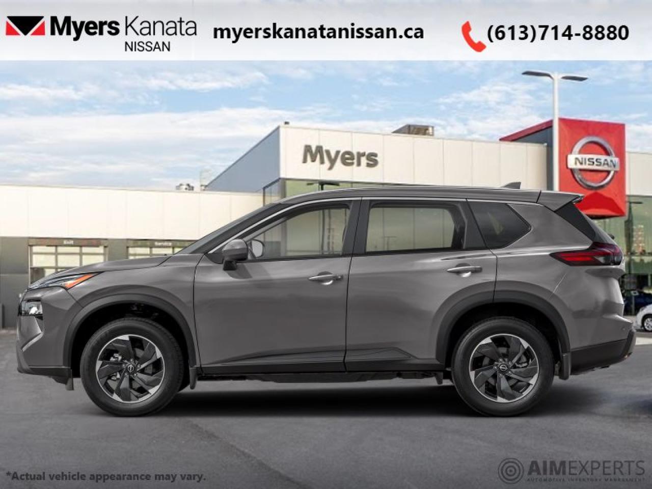 <b>Moonroof,  Power Liftgate,  Adaptive Cruise Control,  Alloy Wheels,  Heated Seats!</b><br> <br> <br> <br>  Thrilling power when you need it and long distance efficiency when you dont, this 2025 Rogue has it all covered. <br> <br>Nissan was out for more than designing a good crossover in this 2025 Rogue. They were designing an experience. Whether your adventure takes you on a winding mountain path or finding the secrets within the city limits, this Rogue is up for it all. Spirited and refined with space for all your cargo and the biggest personalities, this Rogue is an easy choice for your next family vehicle.<br> <br> This gun metallic SUV  has an automatic transmission.<br> <br> Our Rogues trim level is SV Moonroof. Rogue SV steps things up with a power moonroof, a power liftgate for rear cargo access, adaptive cruise control and ProPilot Assist. Also standard include heated front heats, a heated leather steering wheel, mobile hotspot internet access, proximity key with remote engine start, dual-zone climate control, and an 8-inch infotainment screen with NissanConnect, Apple CarPlay, and Android Auto. Safety features also include lane departure warning, blind spot detection, front and rear collision mitigation, and rear parking sensors. This vehicle has been upgraded with the following features: Moonroof,  Power Liftgate,  Adaptive Cruise Control,  Alloy Wheels,  Heated Seats,  Heated Steering Wheel,  Mobile Hotspot. <br><br> <br/>    3.74% financing for 84 months. <br> Payments from <b>$567.56</b> monthly with $0 down for 84 months @ 3.74% APR O.A.C. ( Plus applicable taxes -  $621 Administration fee included. Licensing not included.    ).  Incentives expire 2025-06-30.  See dealer for details. <br> <br><br> Come by and check out our fleet of 60+ used cars and trucks and 140+ new cars and trucks for sale in Kanata.  o~o