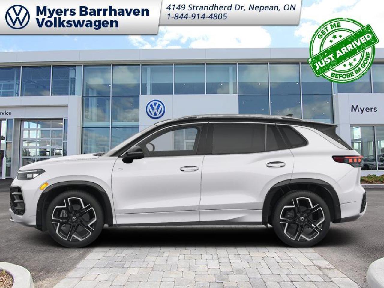 <b>Sunroof,  Power Liftgate,  Wireless Charging,  Heated Seats,  Heated Steering Wheel!</b><br> <br> <br> <br>  Thanks for looking. <br> <br><br> <br> This oryx white pearl with black roof SUV  has an automatic transmission and is powered by a  201HP 2.0L 4 Cylinder Engine.<br> <br> Our Tiguans trim level is Comfortline R-Line Black Edition. This trim rewards you with a dual-panel sunroof and blacked out exterior styling, along with other standard features like heated front seats with a heated steering wheel, a power liftgate for rear cargo access, adaptive cruise control, remote engine start, wireless device charging, and a 12.9-inch infotainment screen with wireless Apple CarPlay and Android Auto. Safety features also include lane keep assist with lane departure warning, collision mitigation, blind spot alert, and front and rear parking sensors. This vehicle has been upgraded with the following features: Sunroof,  Power Liftgate,  Wireless Charging,  Heated Seats,  Heated Steering Wheel,  Adaptive Cruise Control,  Remote Start. <br><br> <br>To apply right now for financing use this link : <a href=https://www.barrhavenvw.ca/en/form/new/financing-request-step-1/44 target=_blank>https://www.barrhavenvw.ca/en/form/new/financing-request-step-1/44</a><br><br> <br/>    6.29% financing for 84 months. <br> Buy this vehicle now for the lowest bi-weekly payment of <b>$334.45</b> with $0 down for 84 months @ 6.29% APR O.A.C. ( Plus applicable taxes -  $840 Documentation fee. Cash purchase selling price includes: Tire Stewardship ($20.00), OMVIC Fee ($12.50). (HST) are extra. </br>(HST), licence, insurance & registration not included </br>    ).  Incentives expire 2025-09-02.  See dealer for details. <br> <br> <br>LEASING:<br><br>Estimated Lease Payment: $264 bi-weekly <br>Payment based on 4.99% lease financing for 51 months with $0 down payment on approved credit. Total obligation $29,271. Mileage allowance of 16,000 KM/year. Offer expires 2025-09-02.<br><br><br>We are your premier Volkswagen dealership in the region. If youre looking for a new Volkswagen or a car, check out Barrhaven Volkswagens new, pre-owned, and certified pre-owned Volkswagen inventories. We have the complete lineup of new Volkswagen vehicles in stock like the GTI, Golf R, Jetta, Tiguan, Atlas Cross Sport, Volkswagen ID.4 electric vehicle, and Atlas. If you cant find the Volkswagen model youre looking for in the colour that you want, feel free to contact us and well be happy to find it for you. If youre in the market for pre-owned cars, make sure you check out our inventory. If you see a car that you like, contact 844-914-4805 to schedule a test drive.<br> Come by and check out our fleet of 50+ used cars and trucks and 70+ new cars and trucks for sale in Nepean.  o~o