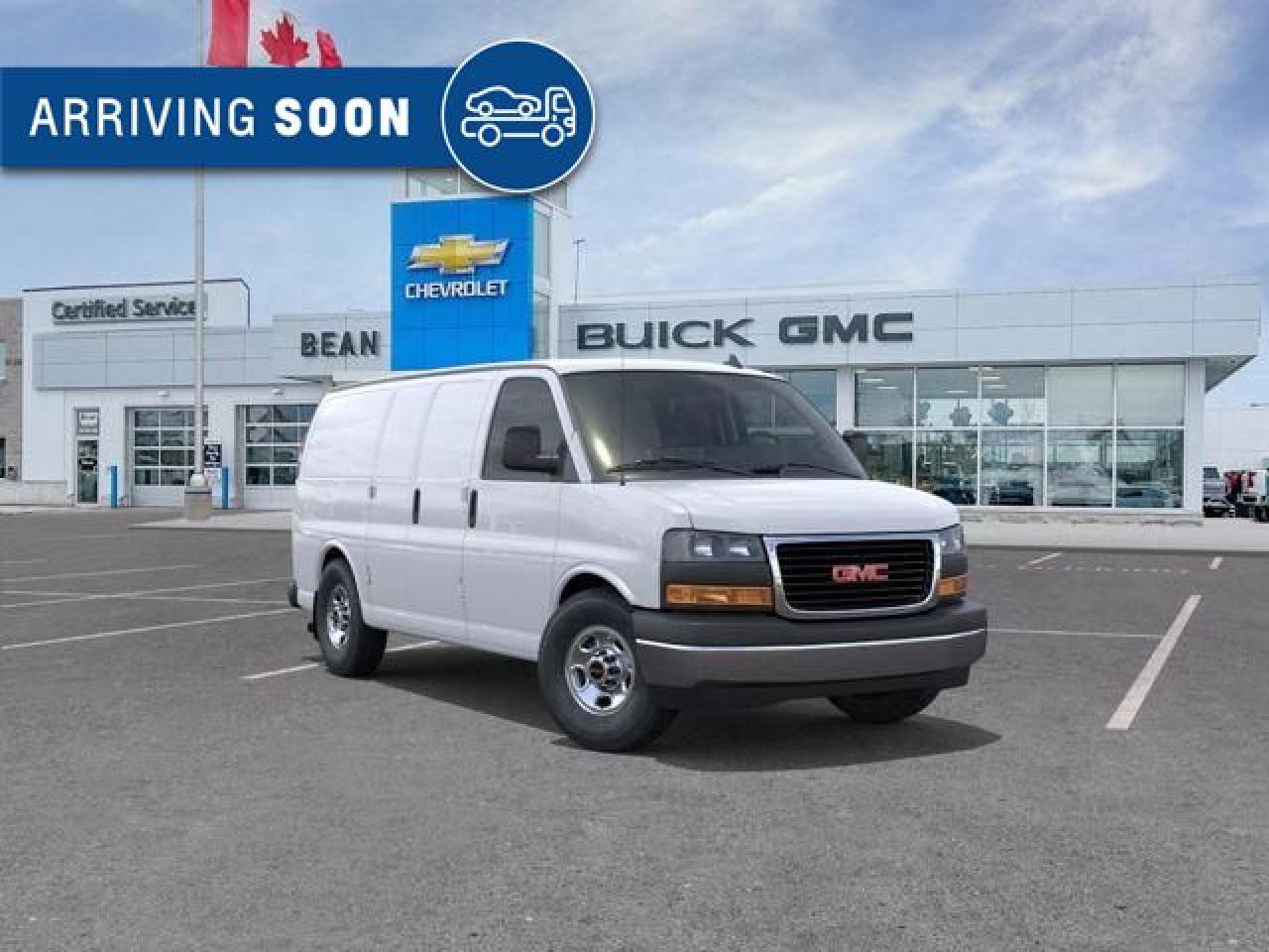 New 2025 GMC Savana 2500 Work Van 4.3L V6, REMOTE START/ENTRY, POWER DRIVER SEAT, AIR CONDITIONING, CRUISE CONTROL, MP3 PLAYER, BLUETOOTH, REAR VISION CAMERA for sale in Carleton Place, ON
