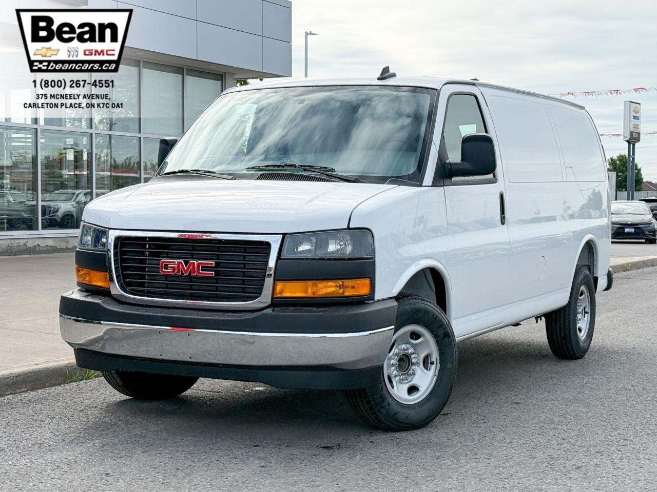 New 2025 GMC Savana 2500 Work Van 4.3L V6, REMOTE START/ENTRY, POWER DRIVER SEAT, AIR CONDITIONING, CRUISE CONTROL, MP3 PLAYER, BLUETOOTH, REAR VISION CAMERA for sale in Carleton Place, ON