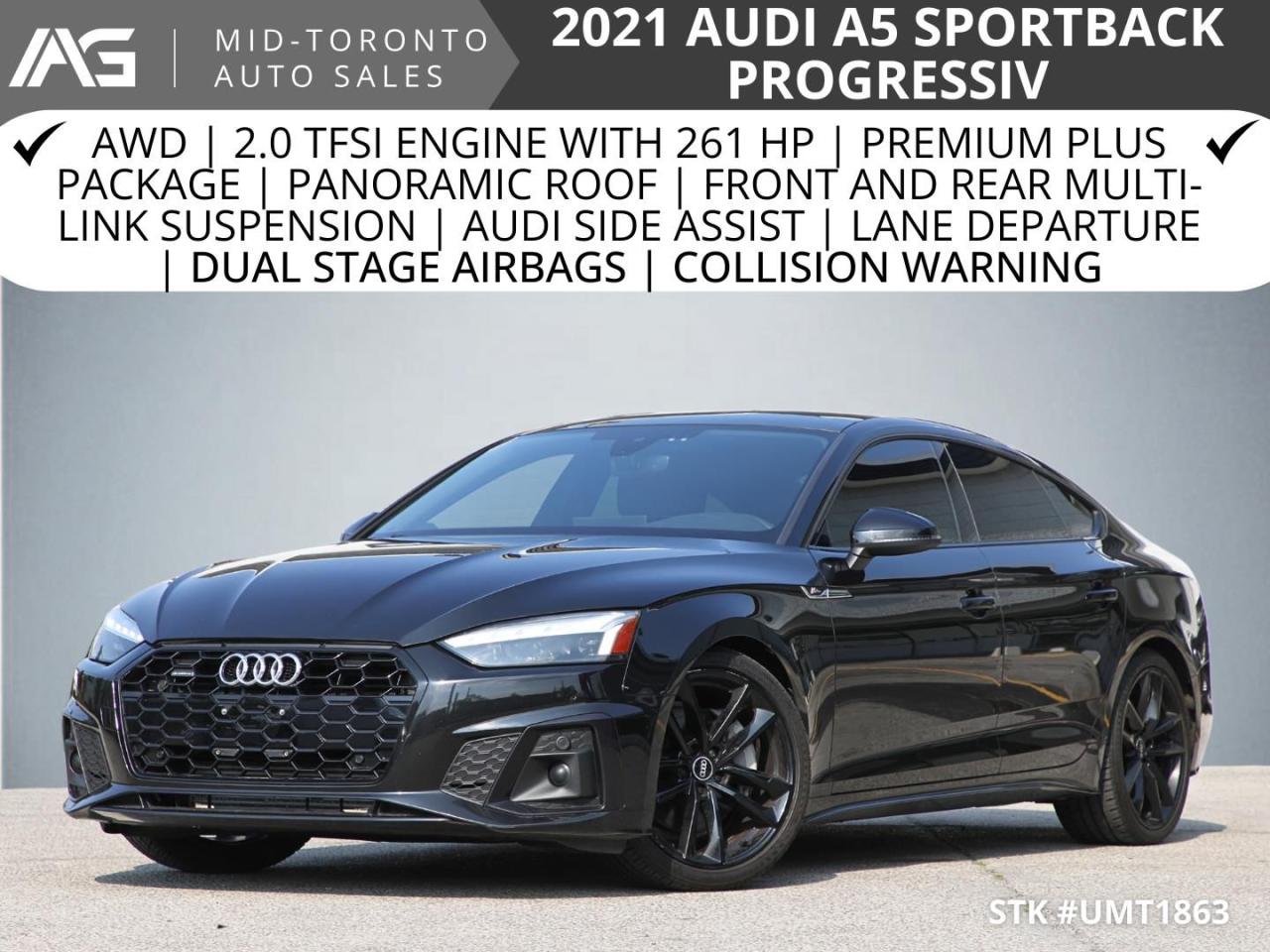 Used 2021 Audi A5 Sportback Sportback Progressiv | S-Line | AWD for sale in North York, ON