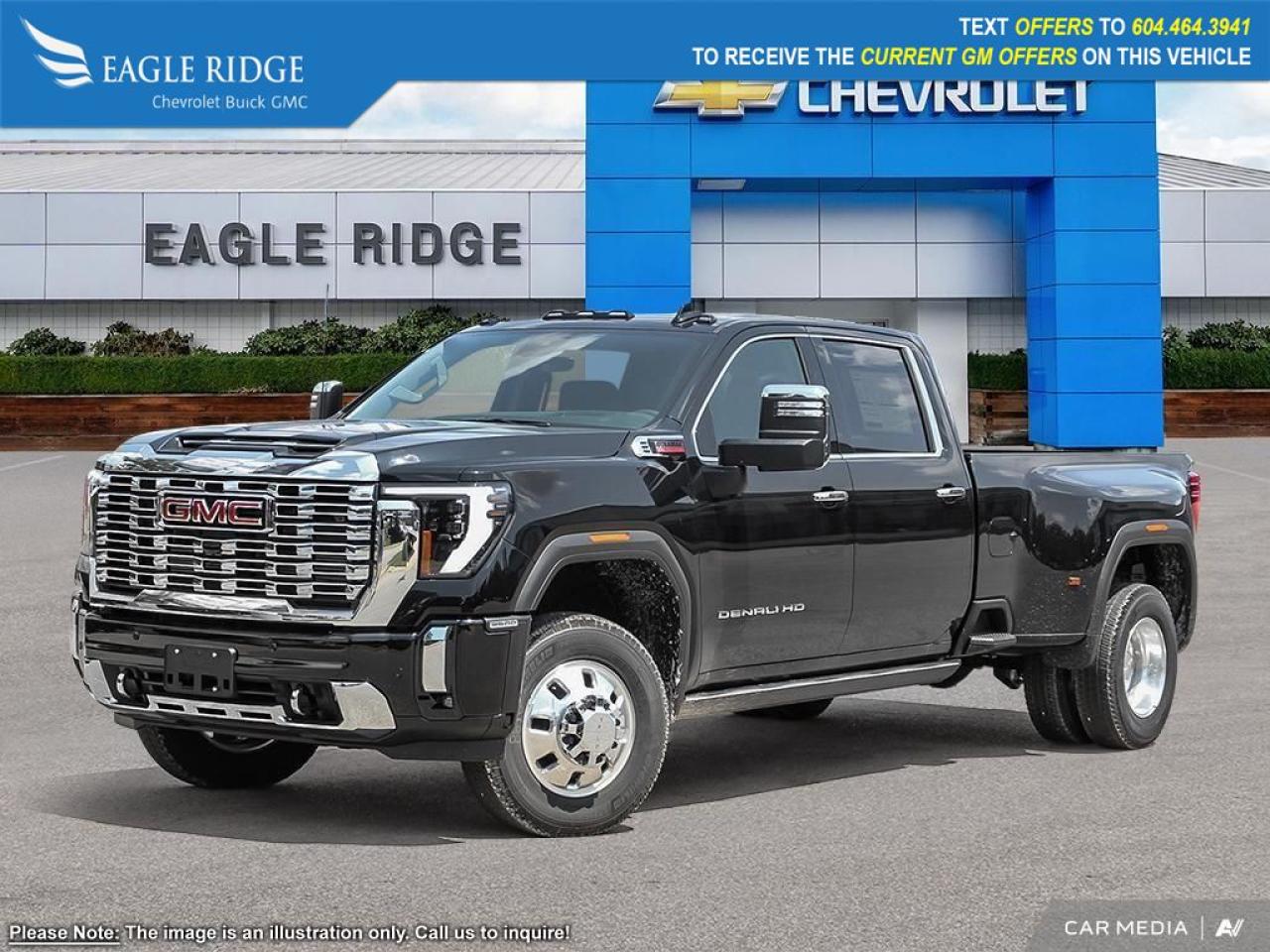New 2025 GMC Sierra 3500 HD Denali Navigation, heated seats, 4WD, 13.4 touchscreen with Google built-in, remote vehicle start, engine stop/start, auto-locking rear differential, automatic emergency braking, HD surround vision, lane kee for sale in Coquitlam, BC