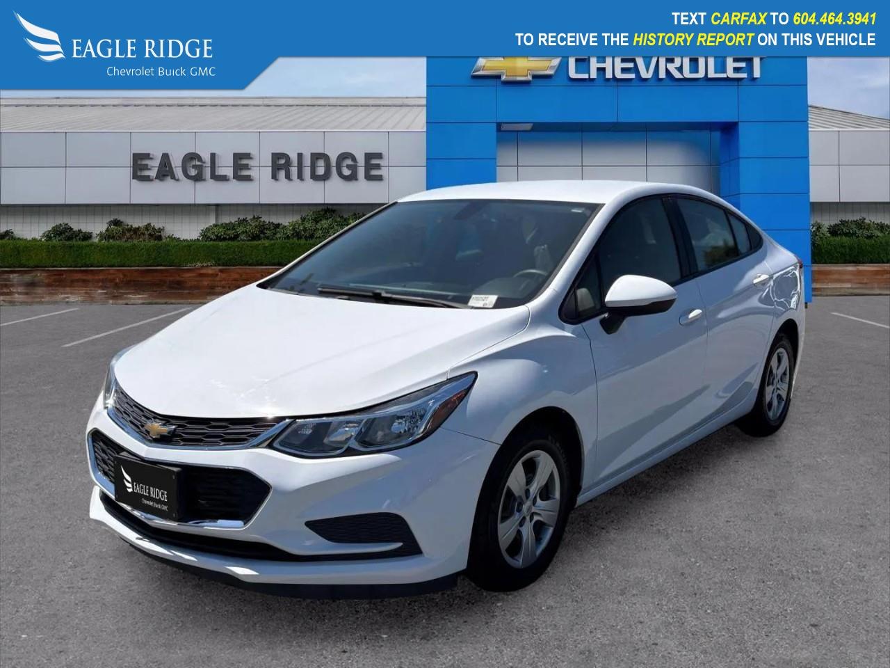 Used 2017 Chevrolet Cruze LS Auto Low tire pressure warning, Overhead airbag, Panic alarm, Power steering, Power windows, Remote keyless entry, Tilt steering wheel, Trip computer for sale in Coquitlam, BC