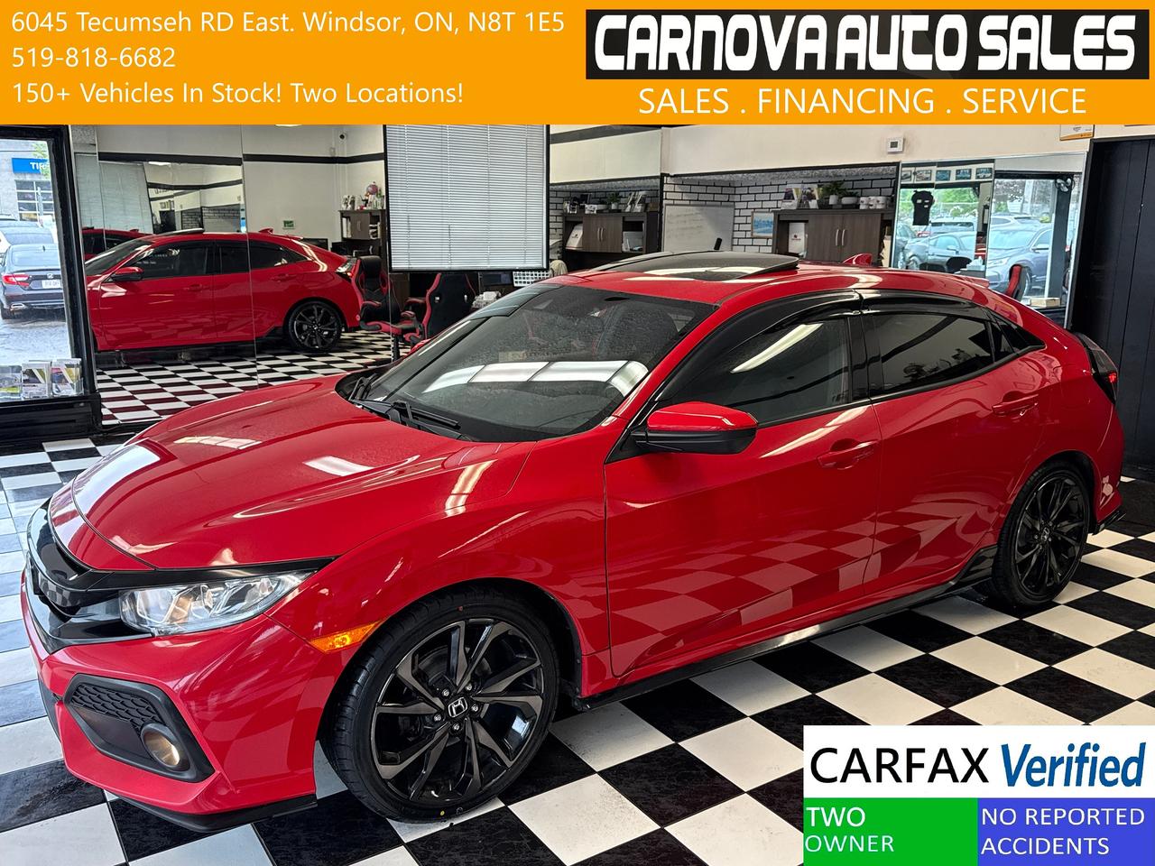 2017 Honda Civic Sport Honda Sensing+New Tires+Brakes+CLEAN CARFAX Photo0