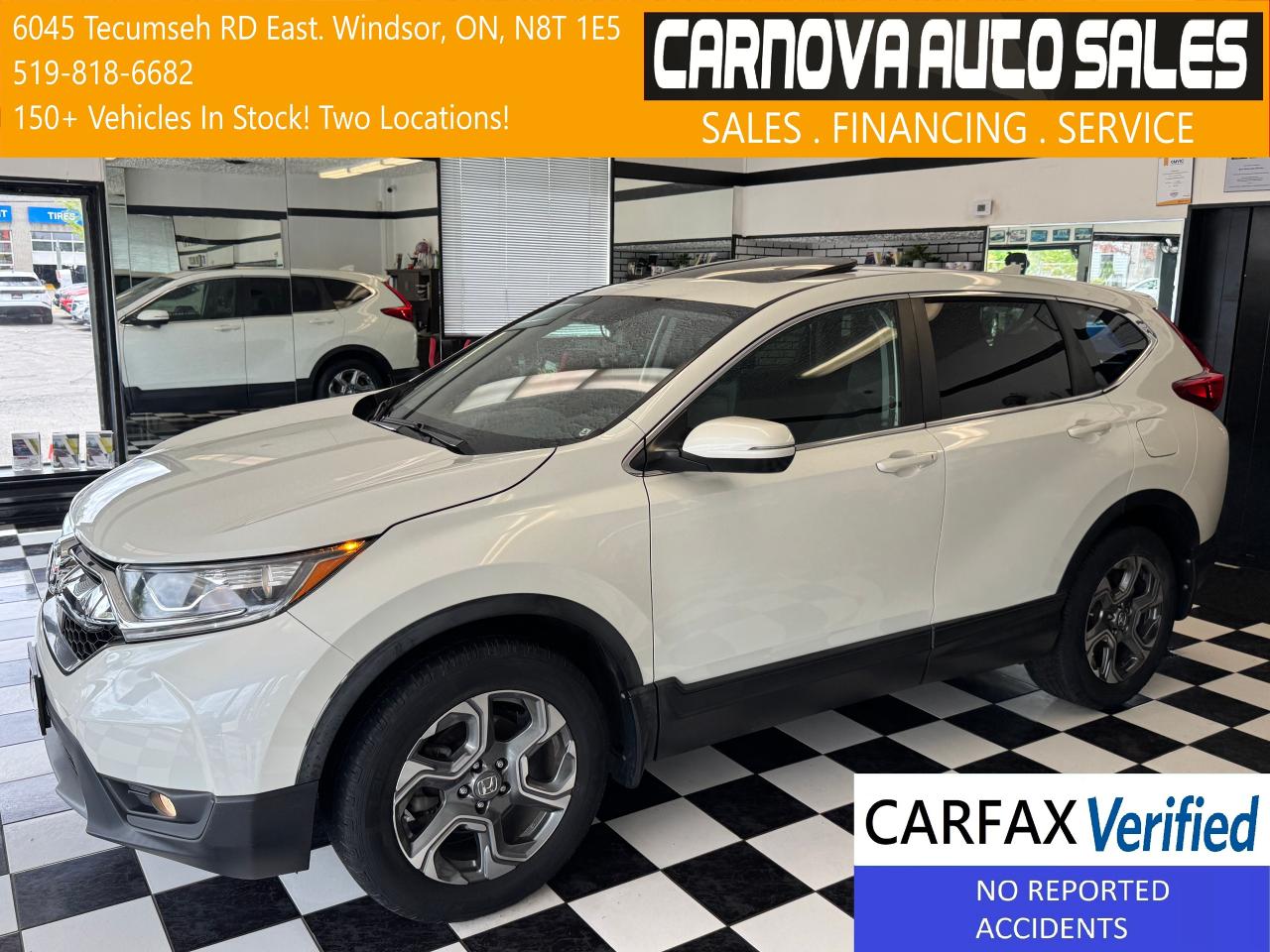 Used 2018 Honda CR-V EX-L AWD+NewTires+Roof+AdaptiveCruise+CLEAN CARFAX for sale in Windsor, ON