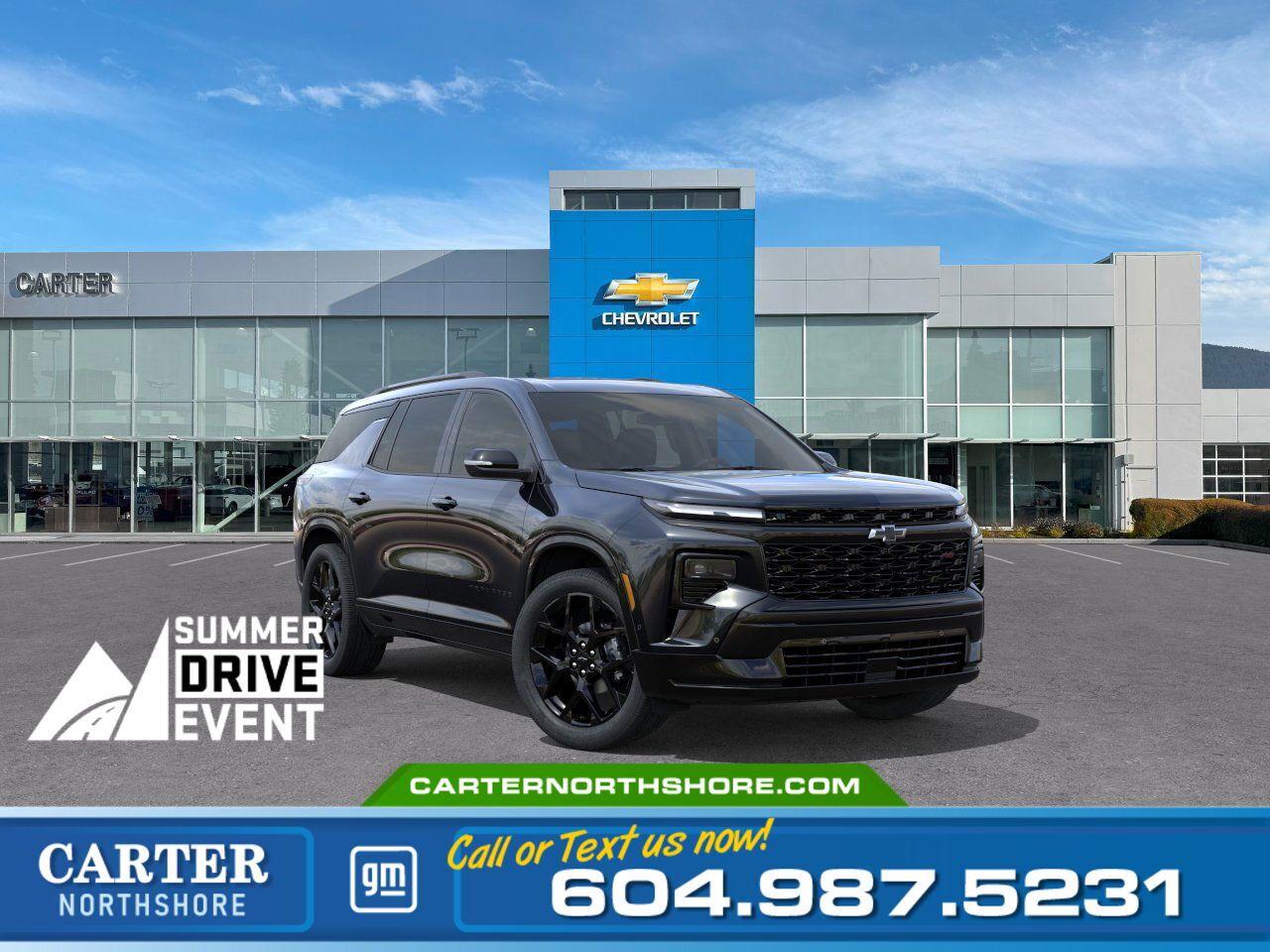 New 2025 Chevrolet Traverse RS AWD | Black Alum Wheels/Sunroof/Vented Seats for sale in North Vancouver, BC