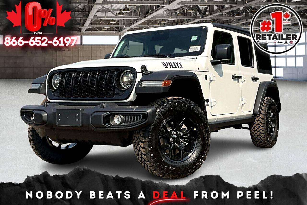 New 2025 Jeep Wrangler WILLYS 4DR | 6-Spd Manual | Tech & Conv Grp | 4x4 for sale in Mississauga, ON