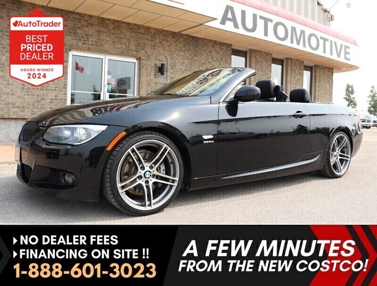 NO ADMINISTRATION FEES!! 


WINTER PRICING  JUST IN TIME FOR SUMMER

2011 BMW 335is M-Sport Hardtop Convertible | Triple Black | Rare Find | Low KM

Be ready for top-down summer fun in this exceptionally rare and highly sought-after 2011 BMW 335is Power Hardtop Cabriolet. Finished in a stunning Triple Black colour combination and equipped with the Premium and M-Sport Packages, this vehicle is a true standout. With very low kilometres, immaculate condition, and pride of ownership evident throughout, this is one of the finest examples available anywhere.

This car features a clean Western Canadian ownership history, has never been winter driven, and has been meticulously cared for since new. Finding a 335is in this condition, with this specification, is becoming nearly impossible.

KEY HIGHLIGHTS

ONLY 93,000 KM
Power Retractable Hardtop Convertible
Twin Turbocharged 3.0L Inline-6
7-Speed Dual-Clutch Automatic (DCT) with Paddle Shifters
M-Sport Package
Premium Package
Harman Kardon Sound System
Never Winter Driven
Clean BC & Alberta History
Extremely Rare 335is Model

PERFORMANCE & DRIVETRAIN

3.0L Twin-Turbo Inline-6 Engine
320 HP / 332 lb-ft torque
Overboost to 370 lb-ft
060 mph approx. 5 seconds
Rear-Wheel Drive
Dynamic Stability Control (DSC)
Upgraded Performance Exhaust
Dual Cold Air Intakes
Sport-Tuned Suspension

EXTERIOR FEATURES

Color-Matched Power Retractable Hardtop
Adaptive Xenon LED Headlights
M-Sport Aerodynamic Styling
19 M-Sport Double-Spoke Staggered Alloy Wheels
Brand New Michelin Pilot Performance Tires
Heated Glass Rear Window
Immaculate Exterior Condition

INTERIOR & COMFORT

Full Dakota Leather Interior
Power Heated Memory Front Seats
Dual-Zone Automatic Climate Control
Leather Steering Wheel with Audio Controls
Cruise Control
Power Windows, Locks & Mirrors
Keyless Entry with Remote Window Operation

TECHNOLOGY & SAFETY

Factory Navigation System
Harman Kardon Premium Audio
16 speakers with dual subwoofers
Traction Control & Stability Control
Advanced Airbag System
ABS Braking System
Auto Xenon Headlights
Parking Assistance Sensors

CONDITION & HISTORY

Two long-term owners
Originally Victoria, BC  later Alberta
Never winter driven
Spotless undercarriage
Interior, exterior, engine bay, and trunk in near-new condition
Pride of ownership evident throughout

WHY BUY THIS 335is?

With the roof up, this BMW delivers serious sports-car performance. With the roof down, it becomes a luxury grand touring convertible perfect for summer cruising. Originally over $100,000 new, this vehicle now represents exceptional value for a rare, high-performance BMW.

None nicer at this price point. Vehicles like this do not last.


View at Winnipeg West Automotive Group, 5195 Portage Ave. (only a couple of minutes past the new Costco) Dealer permit # 6007, Call now 1(888) 601-3023. This Car is located in Winnipeg Manitoba,  however we can have it shipped anywhere in North America relatively inexpensively.