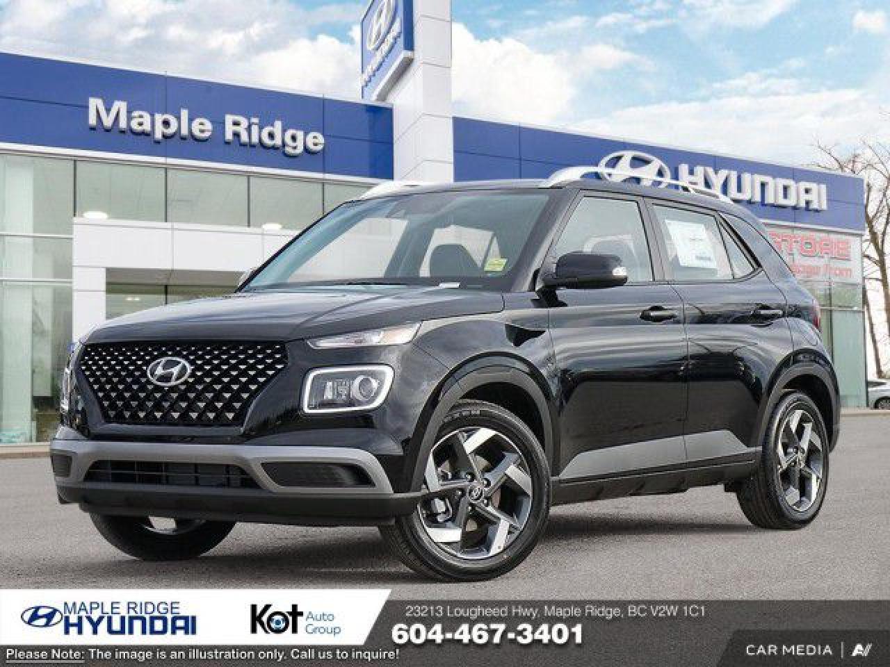 New 2025 Hyundai Venue Ultimate IVT w/Black Interior for sale in Maple Ridge, BC