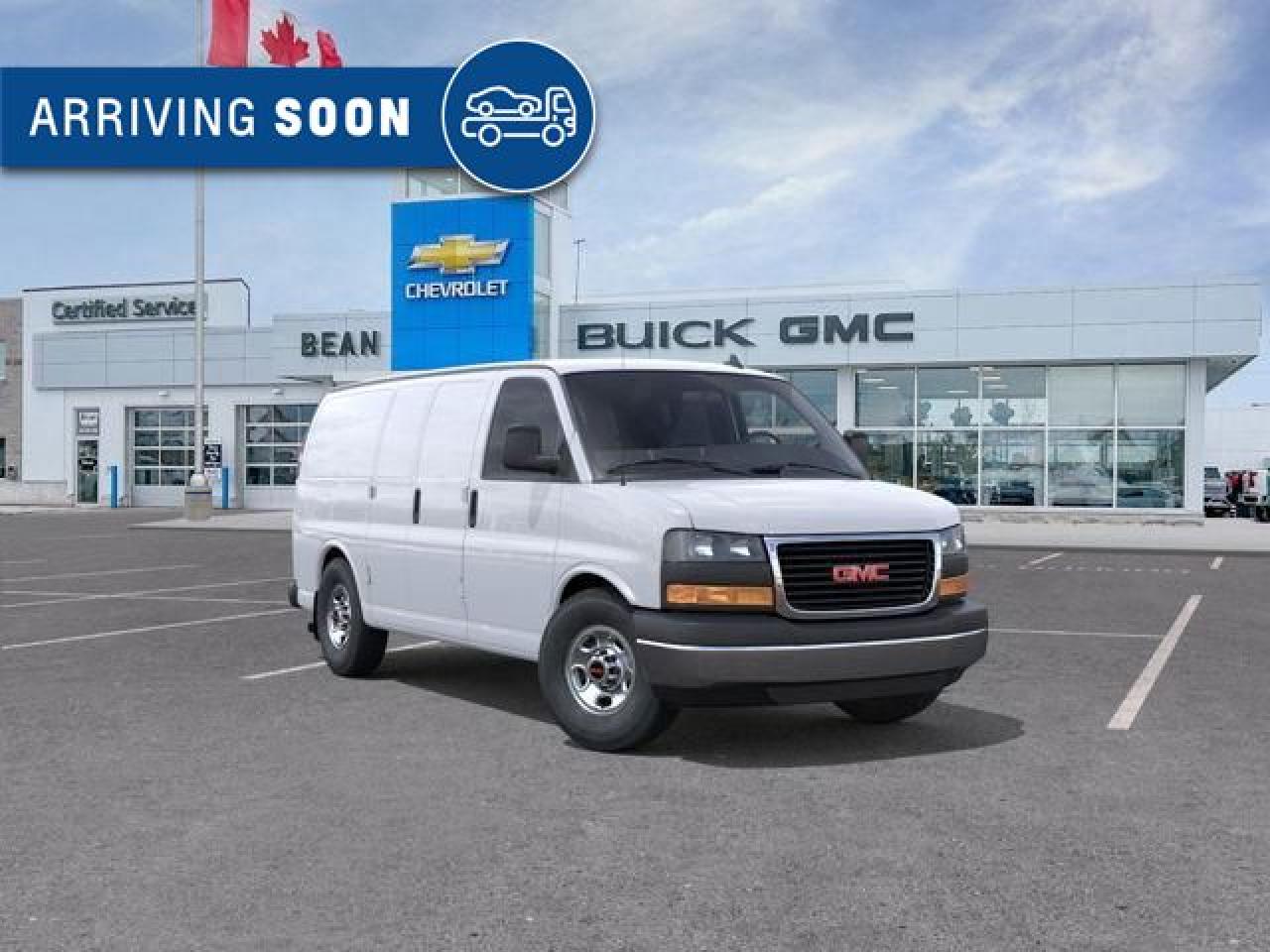 New 2025 GMC Savana 2500 Work Van 4.3L V6, REMOTE START/ENTRY, POWER DRIVER SEAT, AIR CONDITIONING, CRUISE CONTROL, MP3 PLAYER, BLUETOOTH, REAR VISION CAMERA for sale in Carleton Place, ON
