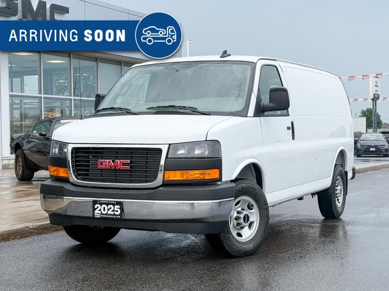 New 2025 GMC Savana 2500 Work Van 4.3L V6, REMOTE START/ENTRY, POWER DRIVER SEAT, AIR CONDITIONING, CRUISE CONTROL, MP3 PLAYER, BLUETOOTH, REAR VISION CAMERA for sale in Carleton Place, ON