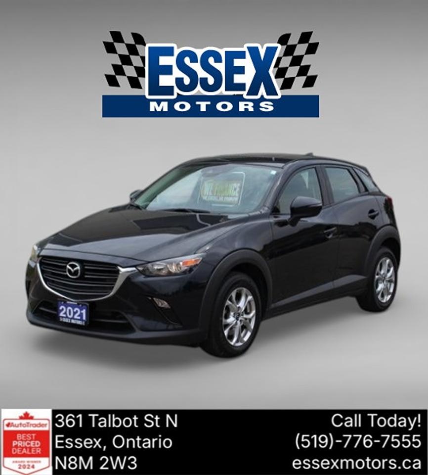 2021 Mazda CX-3 GS*Low Ks*AWD*Heated Leather*Sun Roof*CarPlay