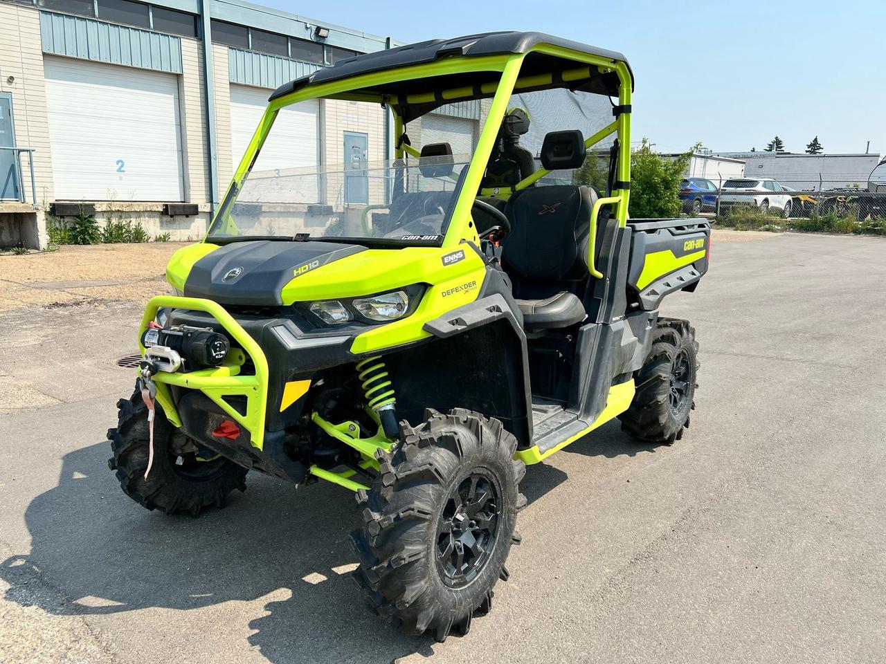 <p data-start=142 data-end=429>The 2021 Can-Am Defender HD10 X MR is built to take on the deepest mud, heaviest loads, and toughest jobs&mdash;without breaking a sweat. Powered by a 976cc Rotax V-Twin engine pushing out 82 HP and class-leading torque, this machine is engineered for serious work and off-road punishment.</p><p data-start=142 data-end=429>&nbsp;</p><p data-start=431 data-end=832>Designed specifically for mud riders and outdoor workers, the X MR package features Smart-Lok with mud mode, 15&rdquo; ground clearance, and 30&rdquo; ITP Cryptid tires on 14&rdquo; aluminum wheels for maximum grip in swampy terrain. High-mounted snorkel air intakes, arched A-arms, and a mud-tuned CVT transmission keep the Defender moving through the stickiest bogs and most unpredictable backcountry.</p><p data-start=431 data-end=832>&nbsp;</p><p data-start=834 data-end=1192>The HD10 X MR doesn&rsquo;t just muscle through the muck&mdash;it&rsquo;s loaded with utility. You&rsquo;ll get a factory-installed 4,500-lb winch, full skid plate coverage, and a tilting cargo bed with a 1,000-lb capacity. Inside the cab, you&rsquo;ll find durable, hose-it-out flooring, bench seating for three, and Can-Am&rsquo;s signature attention to comfort and functionality.</p><p data-start=475 data-end=791>&nbsp;</p><p data-start=1194 data-end=1350 data-is-last-node= data-is-only-node=>Call or message us today for financing options, trade-in value, or delivery across Canada. The 2021 Defender X MR&mdash;mud-ready, job-ready, adventure-ready.</p>