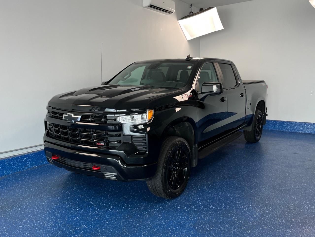 Recent Arrival! 2022 Chevrolet Silverado 1500 LT Trail Boss Crew Cab LT trail Boss | Duramax Diesel | No Accisents | Zacks Certified. 10-Speed Automatic 4WD Black 3.0L I6<br /><br /><br />Dealer Maintained, 10-Speed Automatic, 4WD, Jet Black w/Leather-Appointed Front Seat Trim, 10-Way Power Driver Seat w/Lumbar, 12.3''' Multicolour Reconfigurable Digital Display, 120-Volt Bed Mounted Power Outlet, 120-Volt Instrument Panel Power Outlet, 6-Speaker Audio System, Air Conditioning, All-Weather Floor Liner (LPO) (AAK), Apple CarPlay/Android Auto, Auto-Locking Rear Differential, Automatic temperature control, Bluetooth® For Phone, Chevrolet Connected Access Capable, Chevytec Spray-On Black Bedliner, Colour-Keyed Carpeting Floor Covering, Compass, Convenience Package, Convenience Package II, Deep-Tinted Glass, Dual Rear USB Ports (Charge Only), Dual-Zone Automatic Climate Control, Electric Rear-Window Defogger, Electrical Steering Column Lock, Electronic Cruise Control, EZ Lift Power Lock & Release Tailgate, Forward Collision Alert, Front fog lights, Front LED Fog Lamps, HD Rear Vision Camera, HD Surround Vision, Heated Driver & Front Outboard Passenger Seats, Heated Power-Adjustable Outside Mirrors, Heated Steering Wheel, Heavy-Duty Air Filter, High Gloss Black Mirror Caps, Hill Descent Control, Hitch Guidance, Hitch Guidance w/Hitch View, Inside Rear-View Mirror w/Tilt, Integrated Trailer Brake Controller, Keyless Open & Start, Leather Package, Leather Wrapped Steering Wheel, Leather-Appointed Front Seat Trim, LED Cargo Area Lighting, LT Trail Boss Premium Package, Manual Tilt/Telescoping Steering Column, OnStar & Chevrolet Connected Services Capable, Performance Red Recovery Hooks, Perimeter Lighting, Power Front Windows w/Driver Express Up/Down, Power Front Windows w/Passenger Express Down, Power Rear Windows w/Express Down, Power Sliding Rear Window w/Rear Defogger, Preferred Equipment Group 2LT, Premium audio system: Chevrolet Infotainment 3 Premium, Premium Bose 7-Speaker Sound System, Protection Package, Radio: Chevrolet Infotainment 3 Premium System, Rear 60/40 Folding Bench Seat (Folds Up), Rear Cross Traffic Alert-Braking, Rear Park Assist, Rear Pedestrian Alert, Rear Wheelhouse Liners, Remote Vehicle Starter System, Safety Package, SiriusXM w/360L, Standard Tailgate, Steering Wheel Audio Controls, Suspension Package, Theft Deterrent System (Unauthorized Entry), Tilt steering wheel, Trailer Camera Provisions, Trailer Side Blind Zone Alert, Trailering App, Trailering Package, Universal Home Remote, Up-Level Rear Seat w/Storage Package, Wheels: 18''' x 8.5''' Black Painted Aluminum, Wi-Fi Hot Spot Capable, Wireless Phone Projection.<br /><br />Certification Program Details: Fully Reconditioned | Fresh 2 Yr MVI | 30 day warranty* | 110 point inspection | Full tank of fuel | Krown rustproofed | Flexible financing options | Professionally detailed<br /><br />This vehicle is Zacks Certified! You're approved! We work with you. Together we'll find a solution that makes sense for your individual situation. Please visit us or call 902 843-3900 to learn about our great selection.<br /><br />With 22 lenders available Zack's Auto Sales can offer our customers with the lowest available interest rate. Thank you for taking the time to check out our selection!