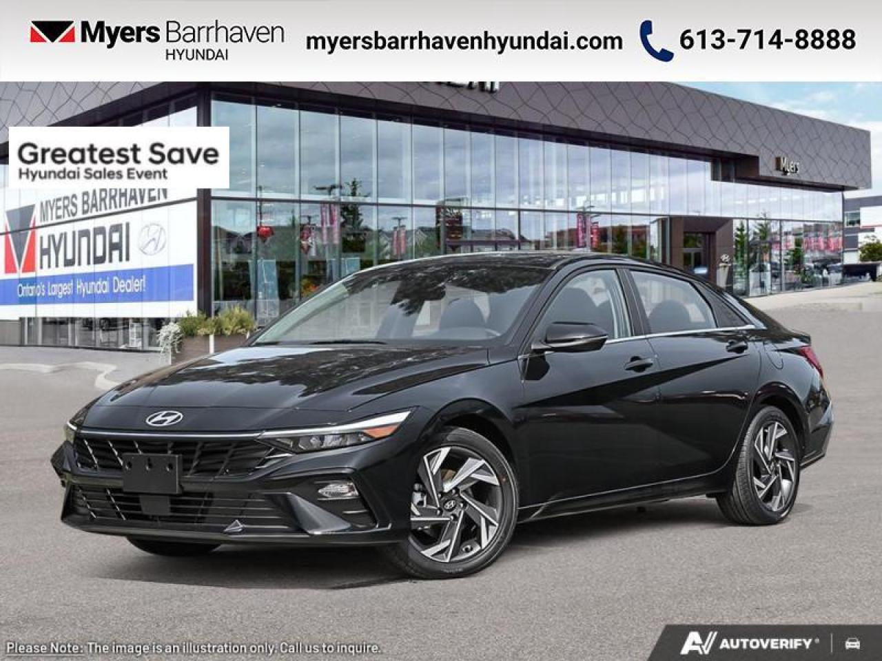 New 2025 Hyundai Elantra Luxury IVT  - Premium Audio - $218 B/W for sale in Nepean, ON