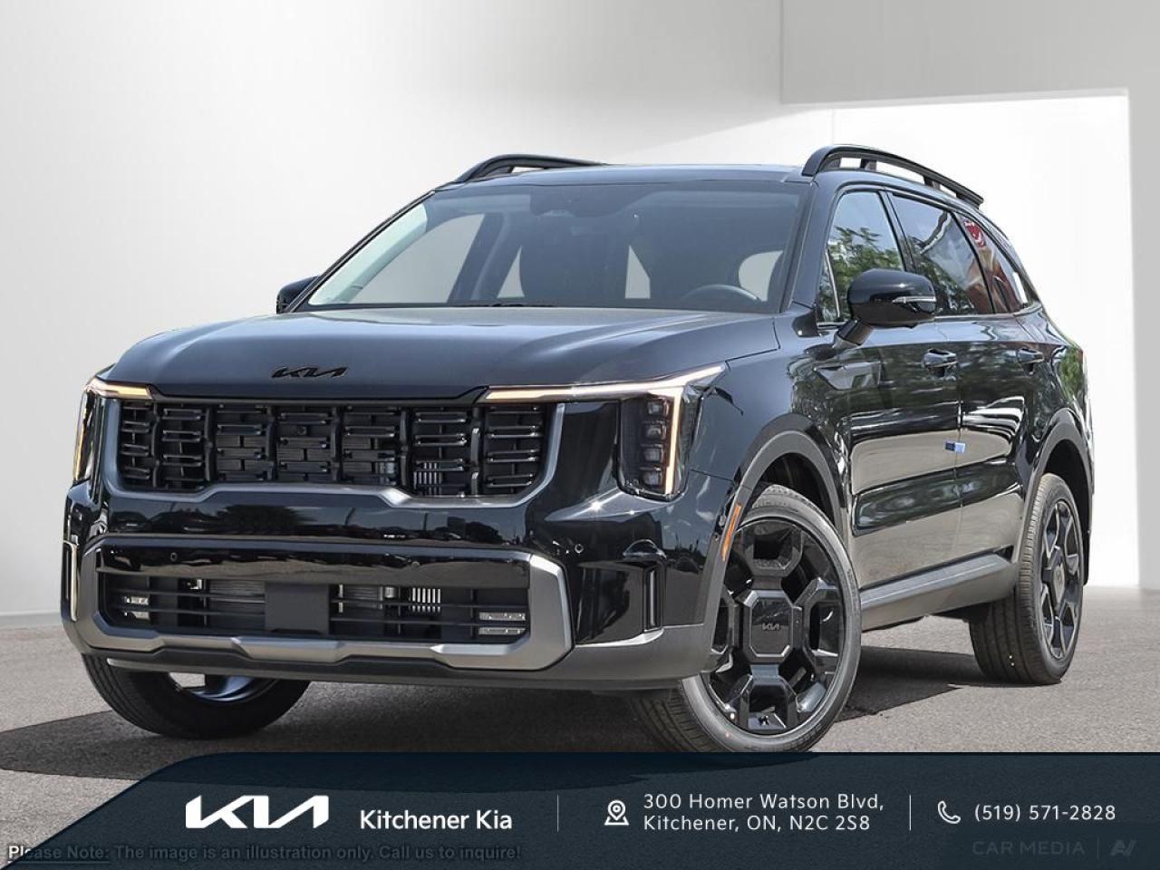 New 2025 Kia Sorento 2.5T X-Line Limited w/Black Interior for sale in Kitchener, ON