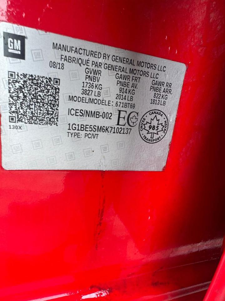 2019 Chevrolet Cruze LT, ONLY 111KMS, WELL SERVICED, CERTIFIED - Photo #16