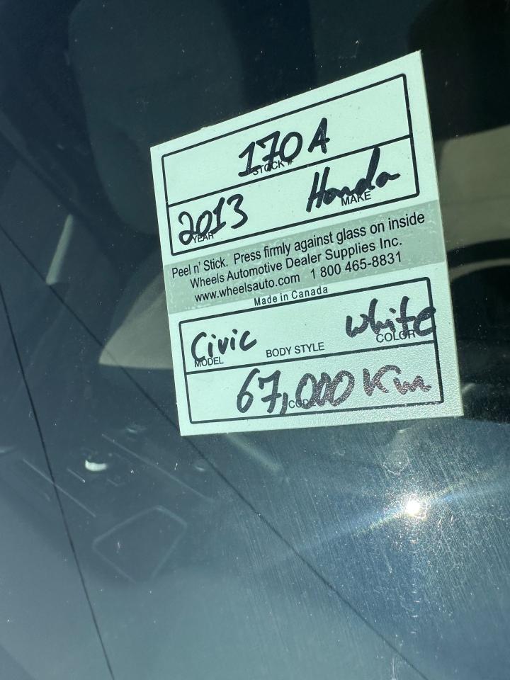 2013 Honda Civic LX, AUTO, SEDAN, ONLY 67KMS, LOW KMS, CERT - Photo #17