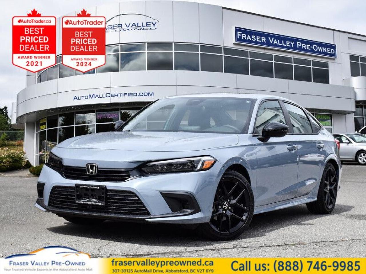 Used 2023 Honda Civic Sedan Sport  - $136.46 /Wk - Low Mileage for sale in Abbotsford, BC