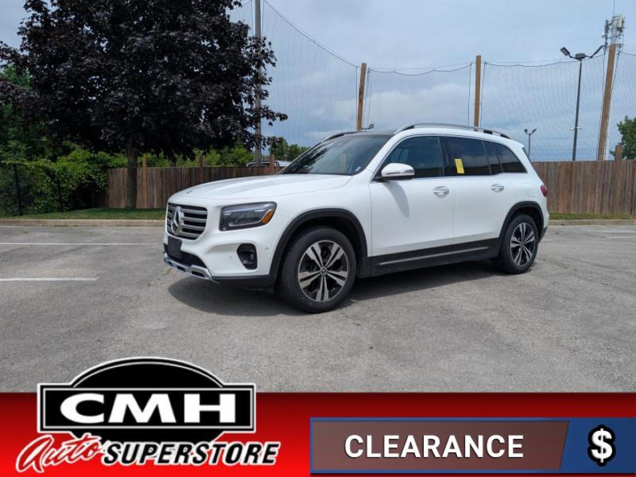 <b>MILD HYBRID MOTOR !! 4MATIC !! NAVIGATION, REAR CAMERA, PARKING SENSORS, BLIND SPOT, ADAPTIVE CRUISE, WIRELESS PHONE CHARGER, RAIN SENSING WIPERS, PANORAMIC SUNROOF, LEATHER, POWER SEATS W/DRIVER MEMORY, HEATED SEATS, POWER GATE **PREV. RENTAL**</b><br>  <br>CMH certifies that all vehicles meet DOUBLE the Ministry standards for Brakes and Tires<br><br> <br>    This  2024 Mercedes-Benz GLB is for sale today. <br> <br>Whether youre taking a cross country road trip, trying to locate an off-grid campsite, or just running around town, this Mercedes-Benz GLB is the perfect SUV for all of lifes adventures. Its rugged in all the right places and has handsome good looks to match, complete with modern safety features, top of the line technology and plenty of luxurious amenities, you can be sure to get where youre going in style and safety. This  SUV has 45,323 kms. Its  polar white in colour  and is major accident free based on the <a href=https://vhr.carfax.ca/?id=KaoLxJUFBZFn2xVs3T6Aa43uZXejiodx target=_blank>CARFAX Report</a> . It has an automatic transmission and is powered by a  221HP 2.0L 4 Cylinder Engine. <br> <br>To apply right now for financing use this link : <a href=https://www.cmhniagara.com/financing/ target=_blank>https://www.cmhniagara.com/financing/</a><br><br> <br/><br>Trade-ins are welcome! Financing available OAC ! Price INCLUDES a valid safety certificate! Price INCLUDES a 60-day limited warranty on all vehicles except classic or vintage cars. CMH is a Full Disclosure dealer with no hidden fees. We are a family-owned and operated business for over 30 years! o~o