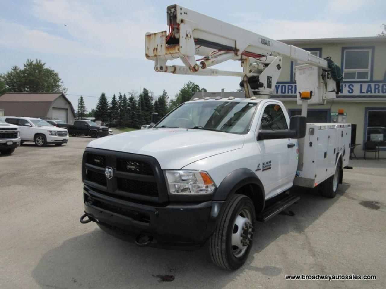 2017 RAM 5500 HD Chassis WORK READY SXT-EDITION 3 PASSENGER 6.7L - CUMMINS.. TWO-WHEEL DRIVE.. REGULAR-CAB.. VERSALIFT-BUCKET-BED.. TRAILER BRAKE.. LOCK-BOX-AREAS..