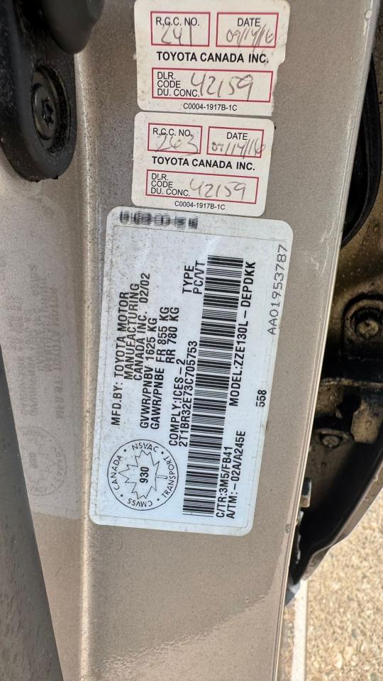 2003 Toyota Corolla CE, AUTO, 4 CYL, OILED, ONLY 69,000KMS, CERTIFIED - Photo #14