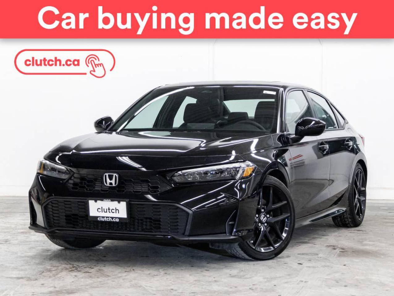 Used 2025 Honda Civic Sport Hybrid w/ Apple CarPlay & Android Auto, Power Moonroof, Heated Steering Wheel for sale in Toronto, ON