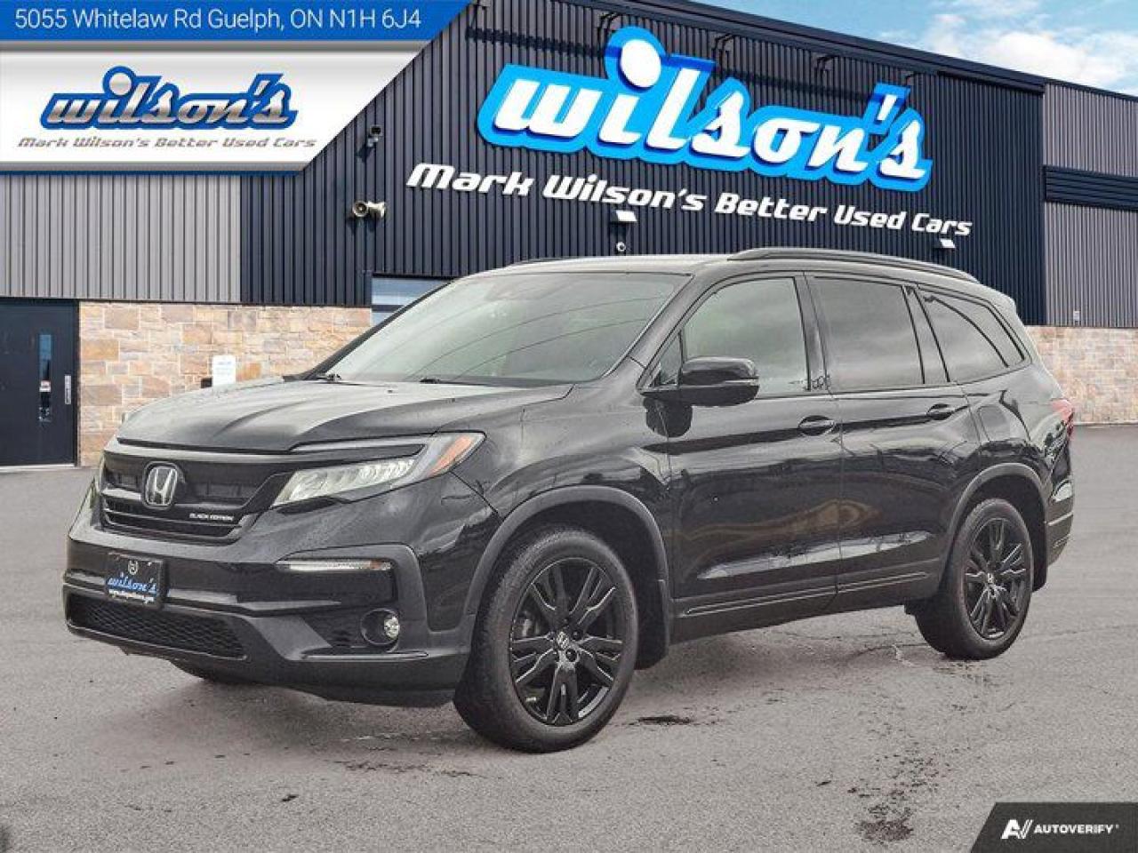 Used 2021 Honda Pilot Black Edition  AWD | Leather | Dual Sunroof | Navi | Captain Seats | DVD | Carplay & Much More ! for sale in Guelph, ON