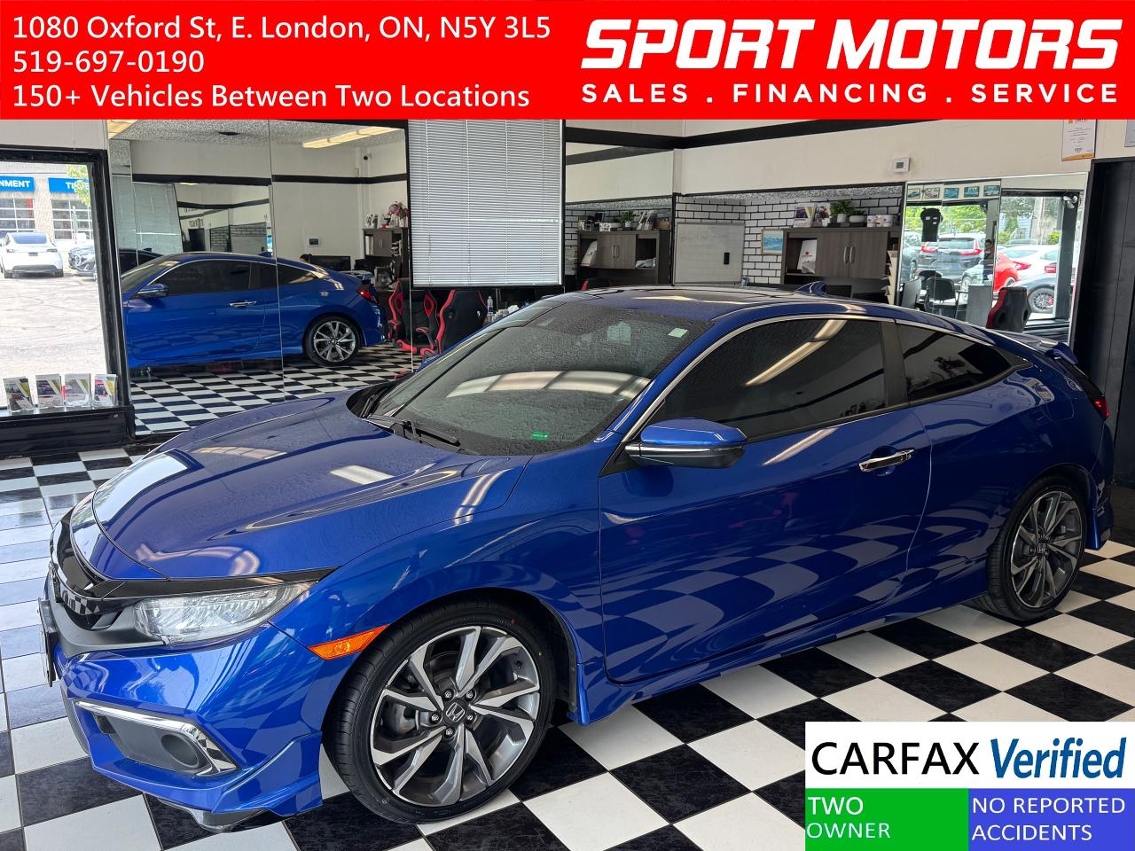 Used 2019 Honda Civic Touring+New Tires+Brakes+Roof+LKA+CLEAN CARFAX for sale in London, ON
