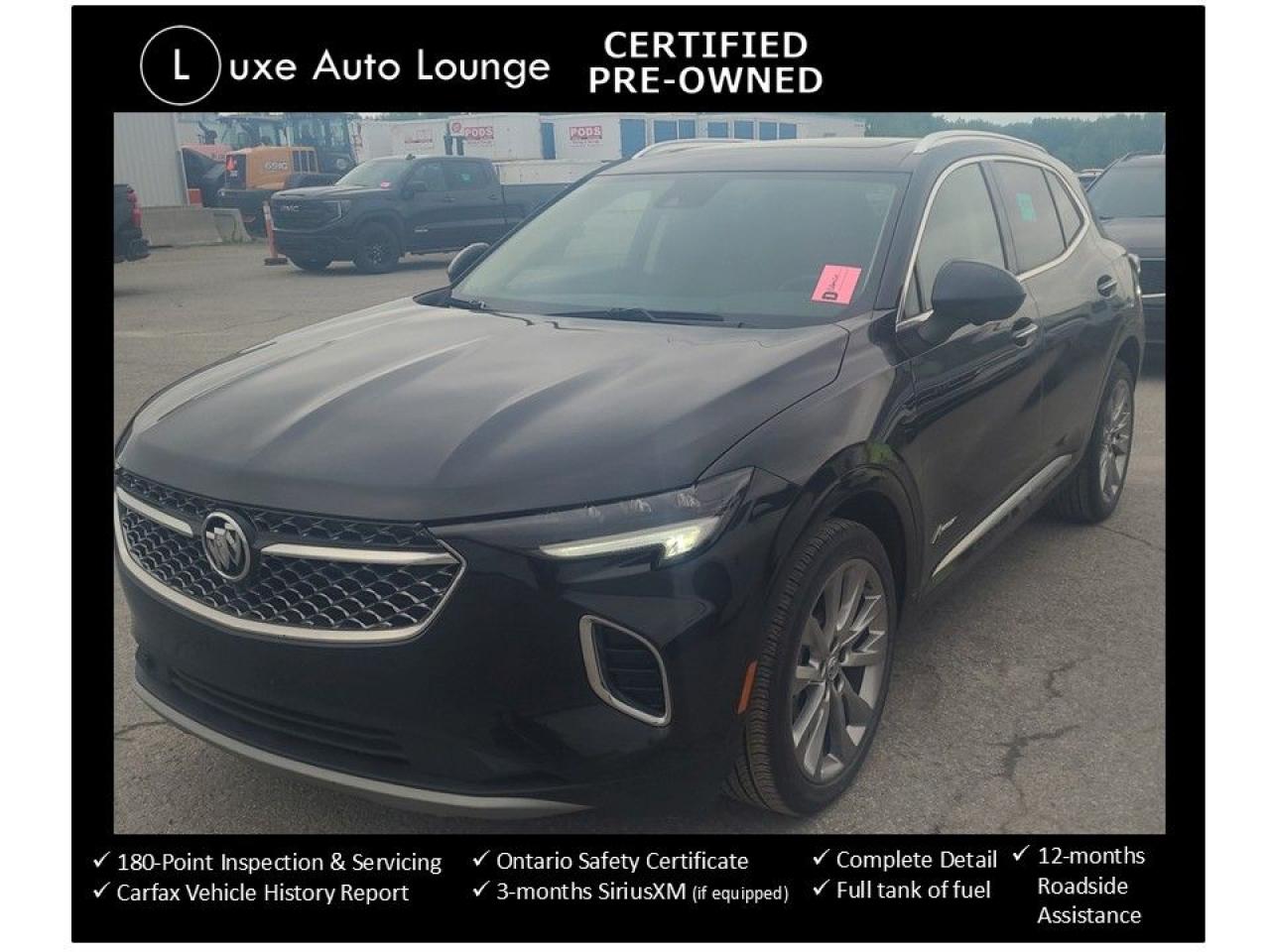 2022 Buick Envision Avenir AWD, LOW KM, BOSE, PANO ROOF, HUD!!