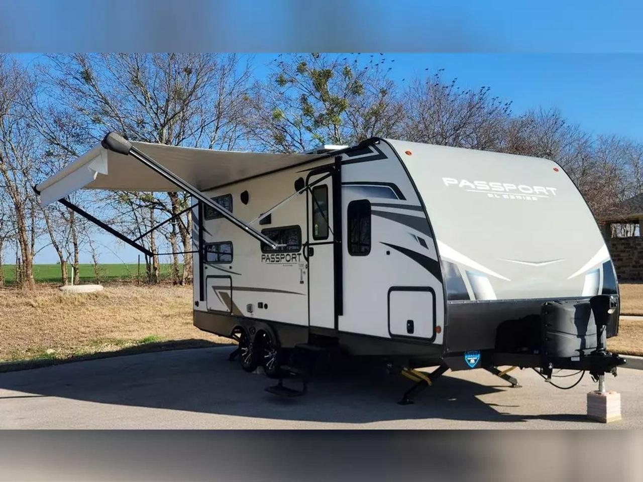 <p>Private Sale - Dealership Owners Personal Camper - One Tax Only</p><p>Financing available - $189 Bi-Weekly + Tax</p><p>SUV Towable - Solar Power - Power Tongue - Power Stabalizers - 2 Zone Outdoor Sound System (Bluetooth) - Outodoor Kitchen - Extended Season Insulation</p><p>Still under factory warranty</p><p>You will be able to take trip after trip with this Passport SL travel trailer! The interior has excellent amenities with its flip-up countertop in the kitchen, privacy curtain in front of the Murphy bed, and U-shaped dinette that can provide an additional sleeping space. There are even 51" x 74" double size bunks that flip up so that you can store gear. When you're outside sitting around the campfire, you can grab some extra roasting sticks from the exterior pass-through storage compartment, and the outdoor kitchen with pull-out cooktop and refrigerator will allow you to prepare something more detailed than s'mores.</p><p></p><p>The Passport SL travel trailers by Keystone RV come in a compact design with travel-friendly lengths that are lightweight and easy to tow behind many smaller crossover SUVs. You will find several residential-style features such as durable Armstrong vinyl flooring, upgraded window treatments and valances, and bathroom countertops. The exterior shower with hot and cold water is very useful as you get cleaned up before entering the RV, wash your pets, or even rinse a few dishes outside. The Passport also now contains a HyperDeck flooring system which is a high-performance, water-resistant RV floor that comes as a breakthrough design from the Keystone Innovation Lab. This flooring is more resilient, stronger, and lighter than traditional laminated wood construction.</p><p>Located in Carberry, can deliver.</p><p>Call/ Text</p><p>204</p><p>573</p><p>8558 </p>