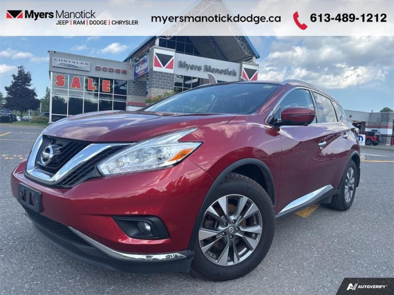 Used 2017 Nissan Murano SL  - Sunroof -  Navigation for sale in Ottawa, ON