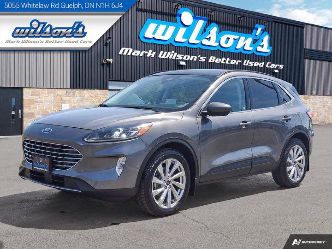 Used 2021 Ford Escape Titanium Hybrid AWD | Pano Roof | Leather | Navi | Heated Seats + Steering | Remote Start & More ! for sale in Guelph, ON