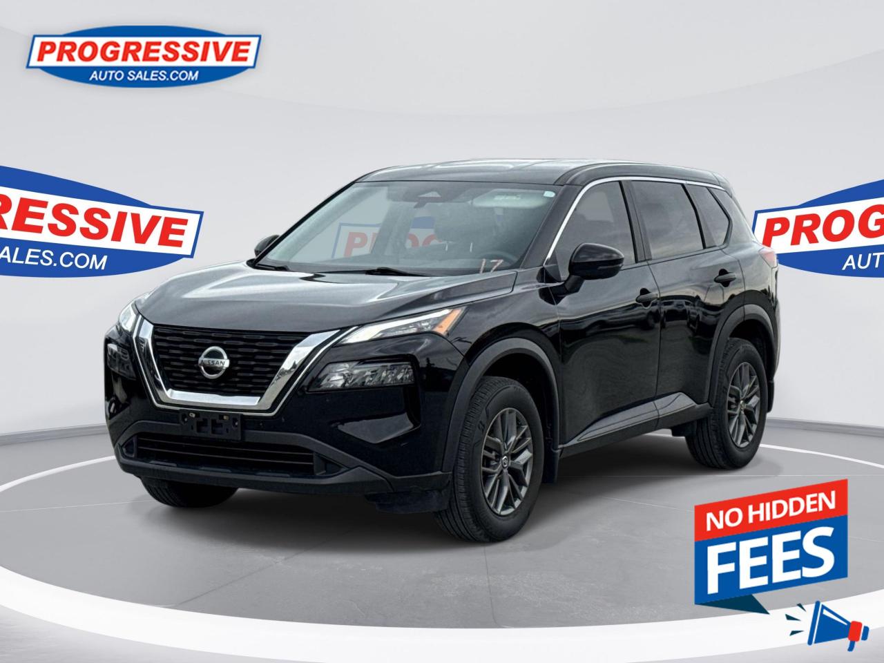 <b>Heated Seats,  Heated Steering Wheel,  Android Auto,  Apple CarPlay,  Automatic Emergency Braking!</b><br> <br>    With room for five and a large load of cargo, this 2020 Nissan Rogue offers impressive practicality and versatility, in an attractive package. This  2021 Nissan Rogue is for sale today. <br> <br>With unbeatable value in stylish and attractive package, the Nissan Rogue is built to be the new SUV for the modern buyer. Big on passenger room, cargo space, and awesome technology, the 2019 Nissan Rogue is ready for the next generation of SUV owners. If you demand more from your vehicle, the Nissan Rogue is ready to satisfy with safety, technology, and refined quality. This  SUV has 80,763 kms. Its  black in colour  . It has a cvt transmission and is powered by a  181HP 2.5L 4 Cylinder Engine.  It may have some remaining factory warranty, please check with dealer for details. <br> <br> Our Rogues trim level is S. This Rogue adds plenty of value and comes with accented alloy wheels, LED lighting with automatic front headlights, chrome side window trim, heated side mirrors, a proximity key for keyless entry and push button start. The technology and style continue on the inside with NissanConnect, a touchscreen for your infotainment, Android Auto and Apple CarPlay, hands free texting, heated front seats and heated steering wheel, a rearview monitor, blind spot detection, lane departure warning and automatic braking. This vehicle has been upgraded with the following features: Heated Seats,  Heated Steering Wheel,  Android Auto,  Apple Carplay,  Automatic Emergency Braking,  Hands Free Texting,  Accented Alloy Wheels. <br> <br>To apply right now for financing use this link : <a href=https://www.progressiveautosales.com/credit-application/ target=_blank>https://www.progressiveautosales.com/credit-application/</a><br><br> <br/><br><br> Progressive Auto Sales provides you with the all the tools you need to find and purchase a used vehicle that meets your needs and exceeds your expectations. Our Sarnia used car dealership carries a wide range of makes and models for exceptionally low prices due to our extensive network of Canadian, Ontario and Sarnia used car dealerships, leasing companies and auction groups. </br>

<br> Our dealership wouldnt be where we are today without the great people in Sarnia and surrounding areas. If you have any questions about our services, please feel free to ask any one of our staff. If you want to visit our dealership, you can also find our hours of operation and location information on our Contact page. </br> o~o