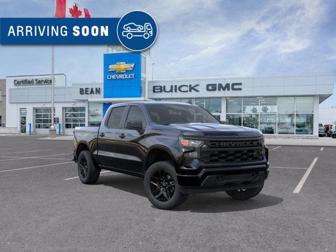 New 2025 Chevrolet Silverado 1500 Custom 2.7L 4 CYL WITH REMOTE START/ENTRY, CRUISE CONTROL, HD REAR VISION CAMERA, WIRELESS APPLE CARPLAY AND ANDROID AUTO for sale in Carleton Place, ON