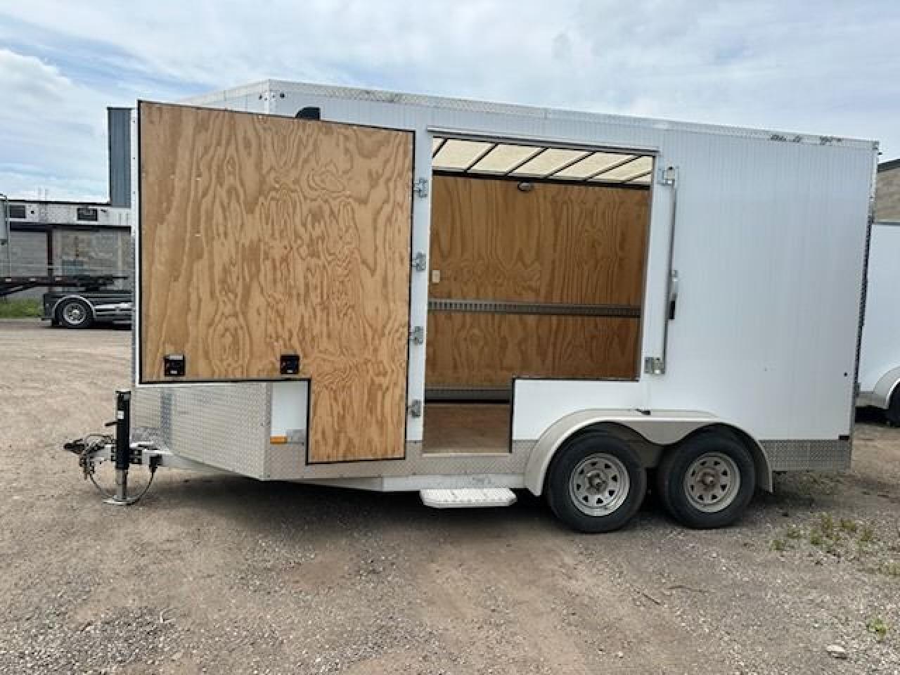 2023 Canadian Trailer Company 7x14 V Nose Cargo Trailer Aluminum Tandem Axle Photo3