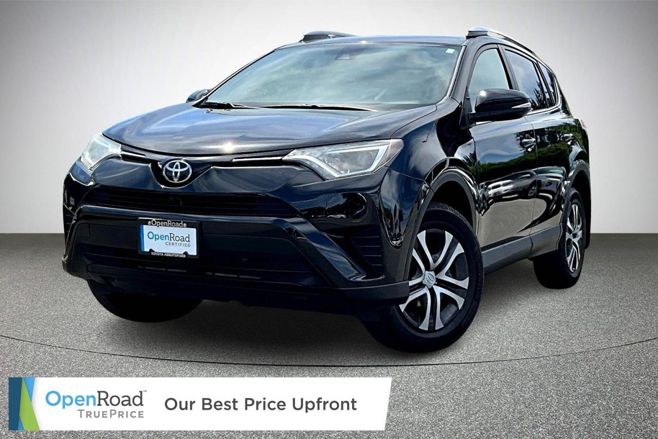 Discover reliable performance and comfort in this 2017 Toyota RAV4 AWD LE. The LE trim features keyless entry, rearview camera, Bluetooth connectivity, cruise control, and a spacious interior. With all wheel drive and excellent fuel efficiency, it is perfect for daily drives and weekend adventures. Come see it and take it for a test drive today!   At OpenRoad Toyota Abbotsford, we take the stress out of buying a used car by providing you with our TruePrice from the start! You will have peace of mind knowing you got our best price up-front, without the hassle of negotiating.  All OpenRoad Certified pre-owned vehicles must pass an extremely thorough 153-point safety inspection for your peace of mind. All vehicles will have a Carfax verified history report, as well as a safety inspection report and breakdown of all work performed. We pride ourselves in our transparency, and wish to provide you with all the info you need to be confident in your vehicle purchase. Give us a call or visit our showroom at 30210 Automall Dr in Abbotsford, BC!   List Price subject to $499 Documentation Fee, $499 Lease/Finance Fee, and applicable taxes. Dealer #40643