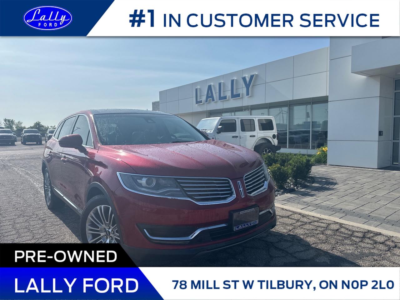 Used 2017 Lincoln MKX Reserve New Tire, New Brakes, Moonroof! for sale in Tilbury, ON