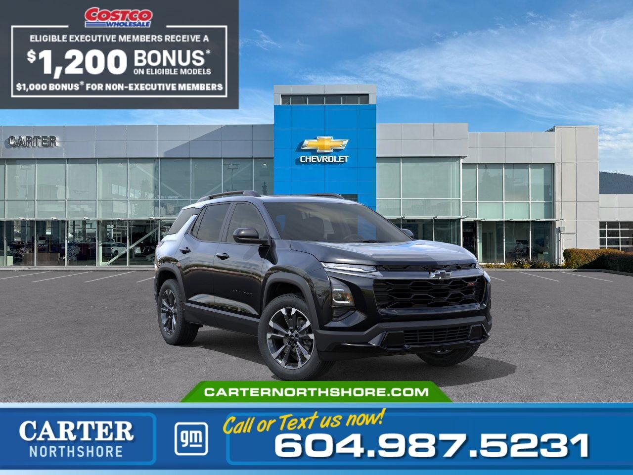 New 2025 Chevrolet Equinox 2RS AWD | Pano Sunroof/Vented Seats/Pwr Seats for sale in North Vancouver, BC