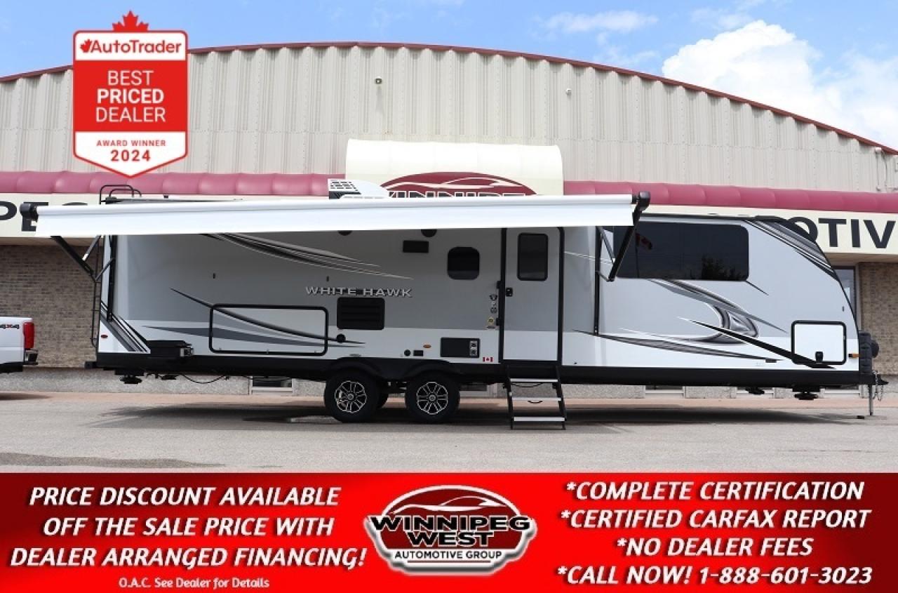 Used 2021 Jayco White Hawk 32KBS 38FT HIGH END REAR LOUNGE/KING MASTER/LOADED for sale in Headingley, MB