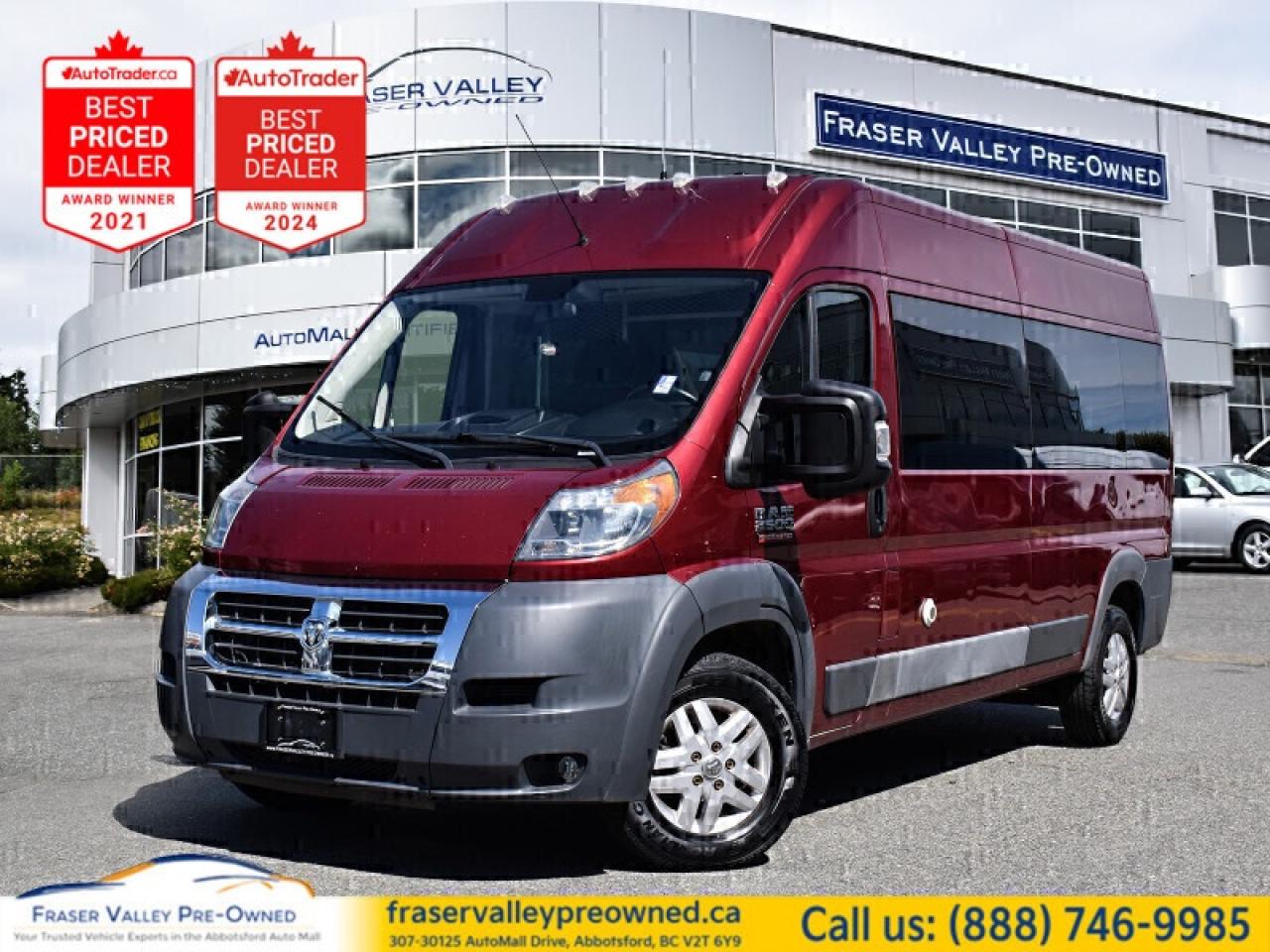 Used 2016 RAM Cargo Van ProMaster 2500 High Roof 159 WB  Diesel Engine, Wood Shop/Sh for sale in Abbotsford, BC