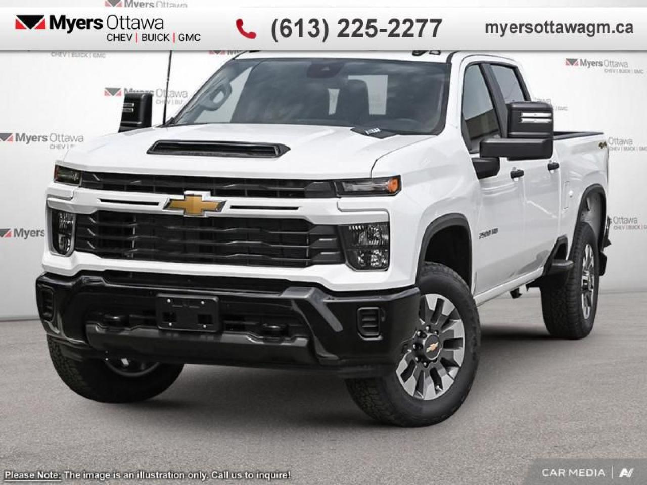 New 2025 Chevrolet Silverado 2500 HD Custom  CREW CAB, DURAMAX 6.6, BLACKOUT PACKAGE for sale in Ottawa, ON