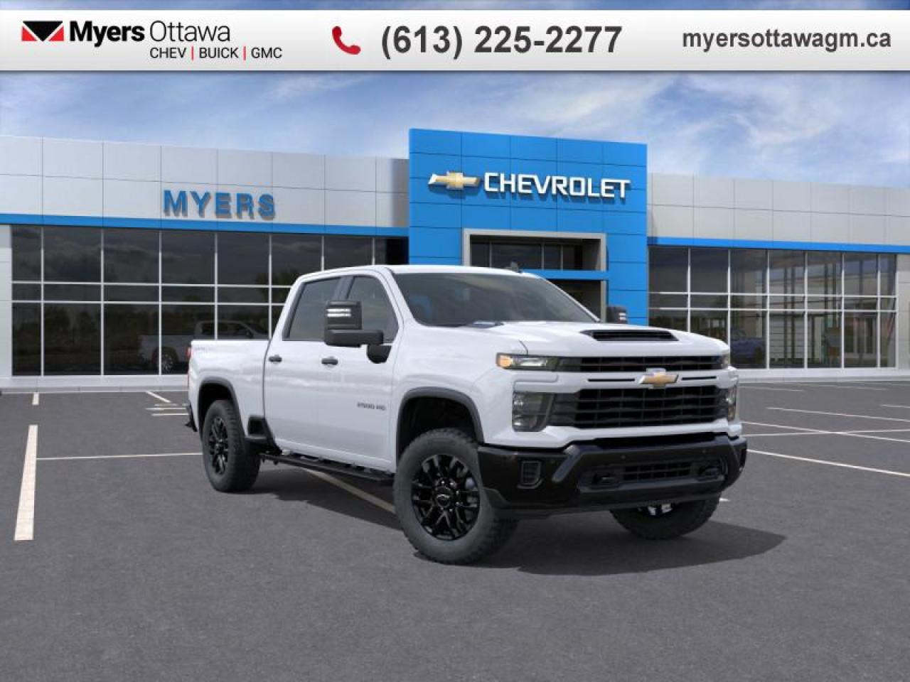 New 2025 Chevrolet Silverado 2500 HD Custom  CREW CAB, DURAMAX 6.6, BLACKOUT PACKAGE for sale in Ottawa, ON