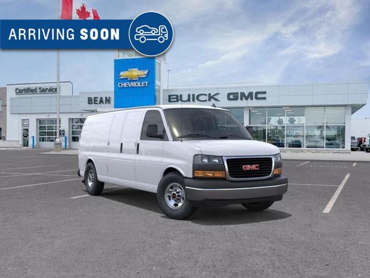 New 2025 GMC Savana 2500 Work Van 4.3L V6, REMOTE START/ENTRY, POWER DRIVER SEAT, AIR CONDITIONING, CRUISE CONTROL, MP3 PLAYER, BLUETOOTH, REAR VISION CAMERA for sale in Carleton Place, ON